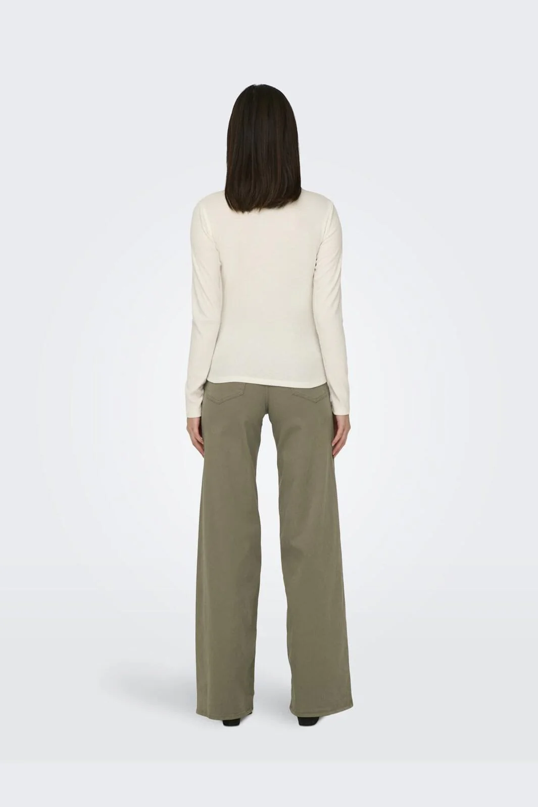 JDY - Jdysolar L/S O Neck Top Dia - 4381391 Cloud Dancer - Image 5