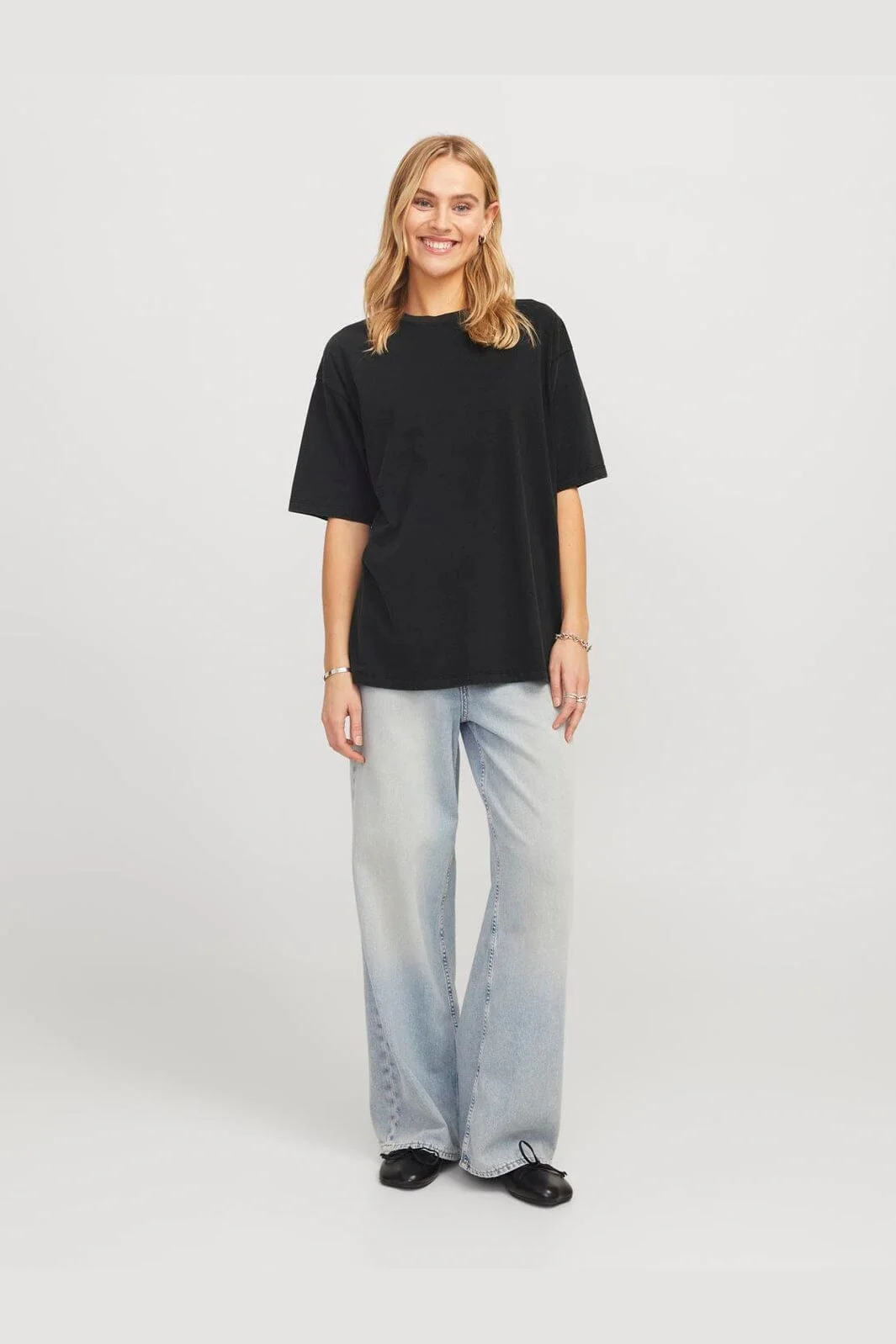 Jjxx - Jxandrea Wash Loose Ss Tee Sn - 4685637 Black - Image 3