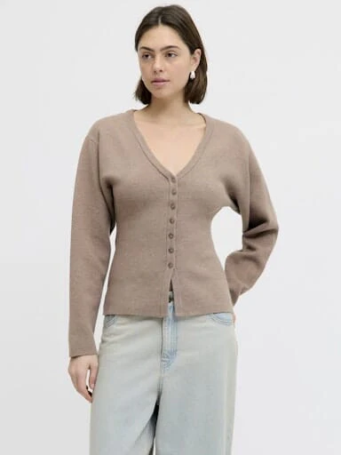 Jjxx - Jxdiana Cardigan Knit - 4984103 Brown Lentil - Image 5