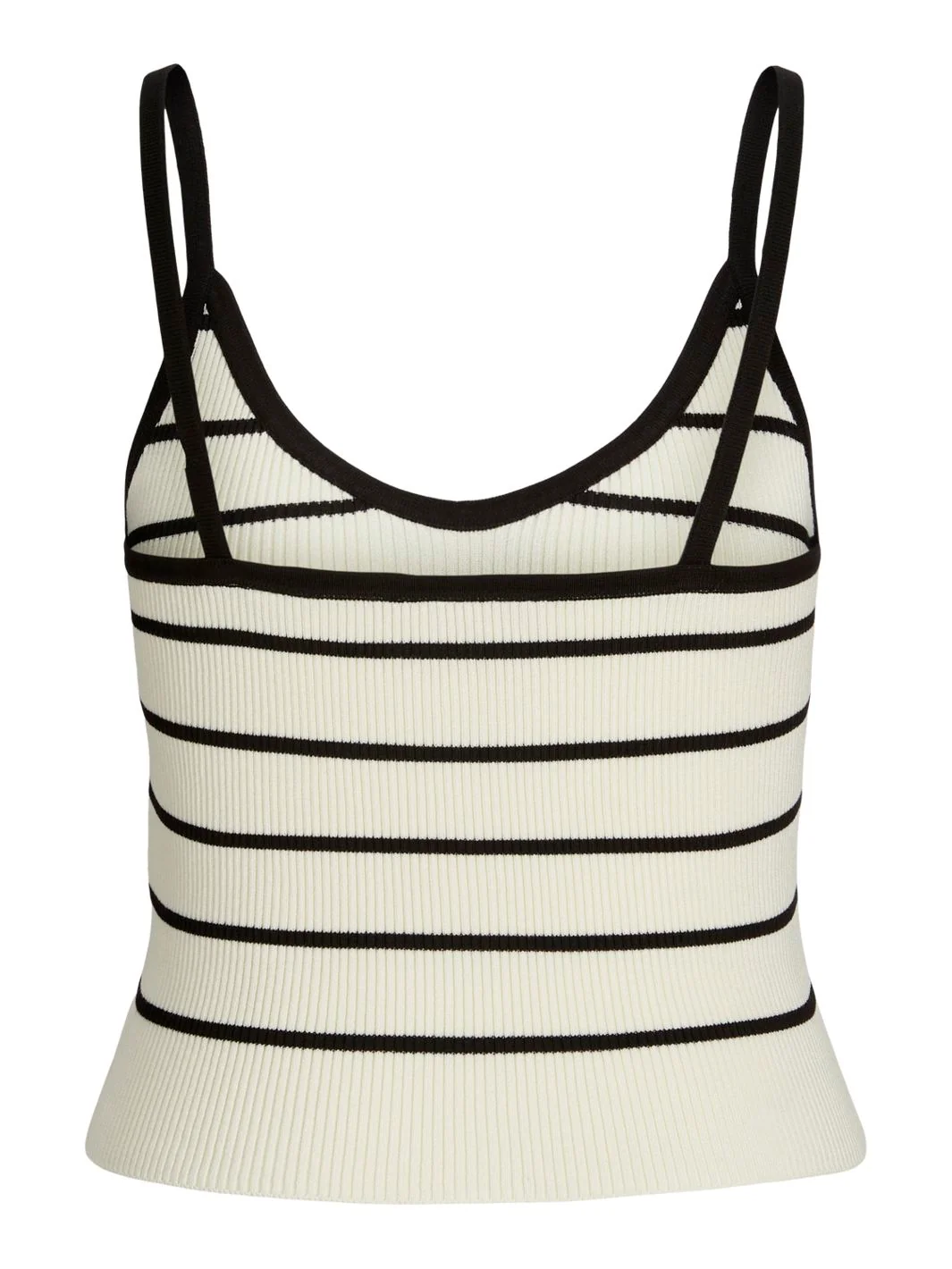 Jjxx - Jxesther Tight Short Top Knit - 4509415 Vanilla Ice /Black - Image 4