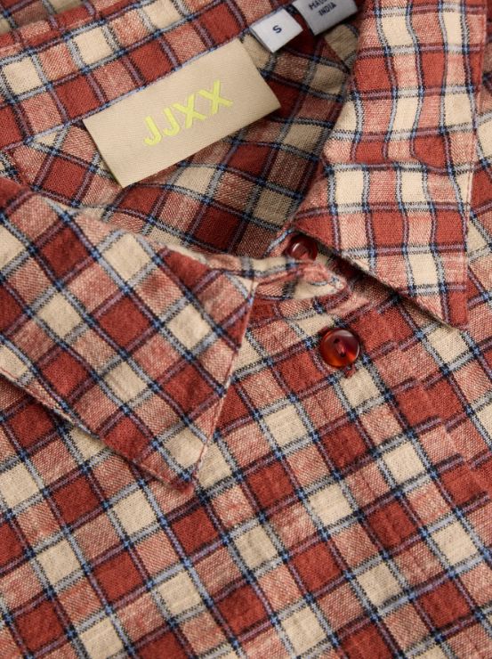 Jjxx - Jxjamie Flannel Detail Shirt - 5031556 Picante Checks - Image 4