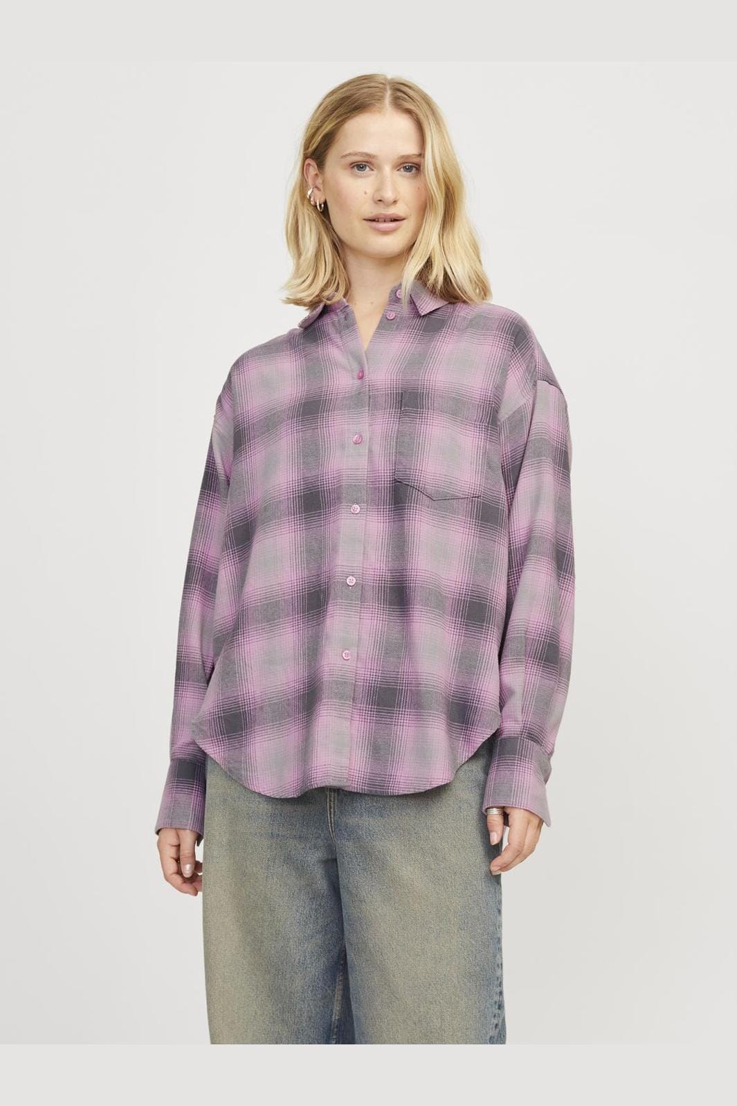 Jjxx - Jxjamie Flannel Ls Shirt - 4650944 Moonlite Mauve Check - Image 3