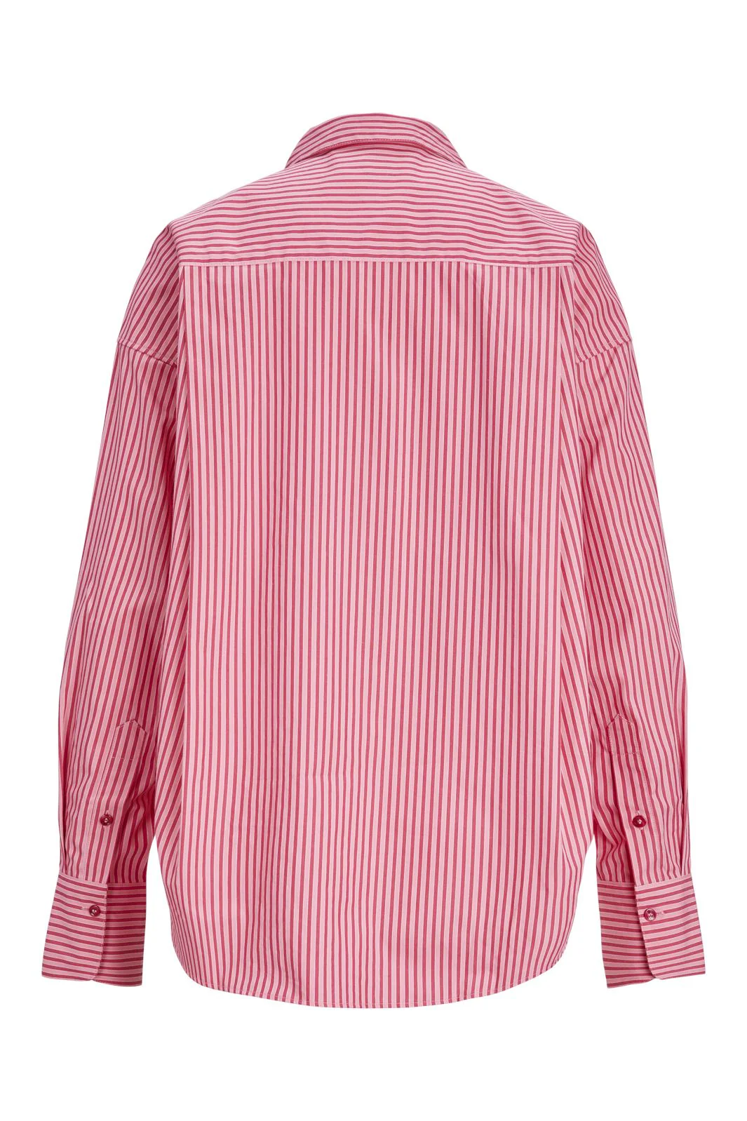 Jjxx - Jxjamie Ls Relaxed Poplin Shirt - 4235856 Cerise Stripe - Image 6