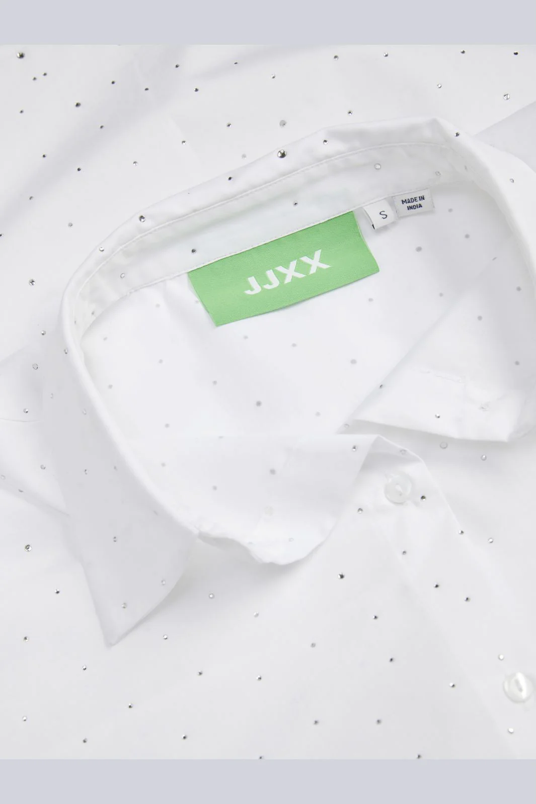 Jjxx - Jxlisa Ls Shine Shirt 12265294 - 4607793 - White Silver Rinestone - Image 6