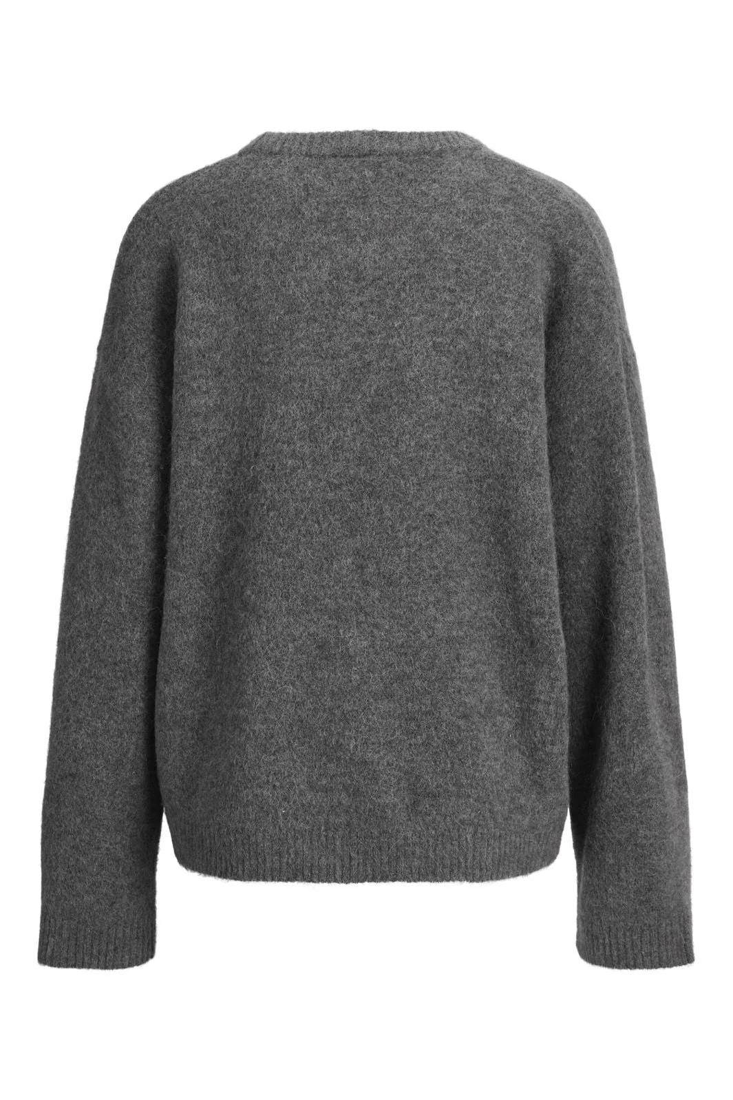Jjxx - Jxmatilda Wool Blend Crew Neck Knit - 4895574 Dark Grey Melange - Image 2
