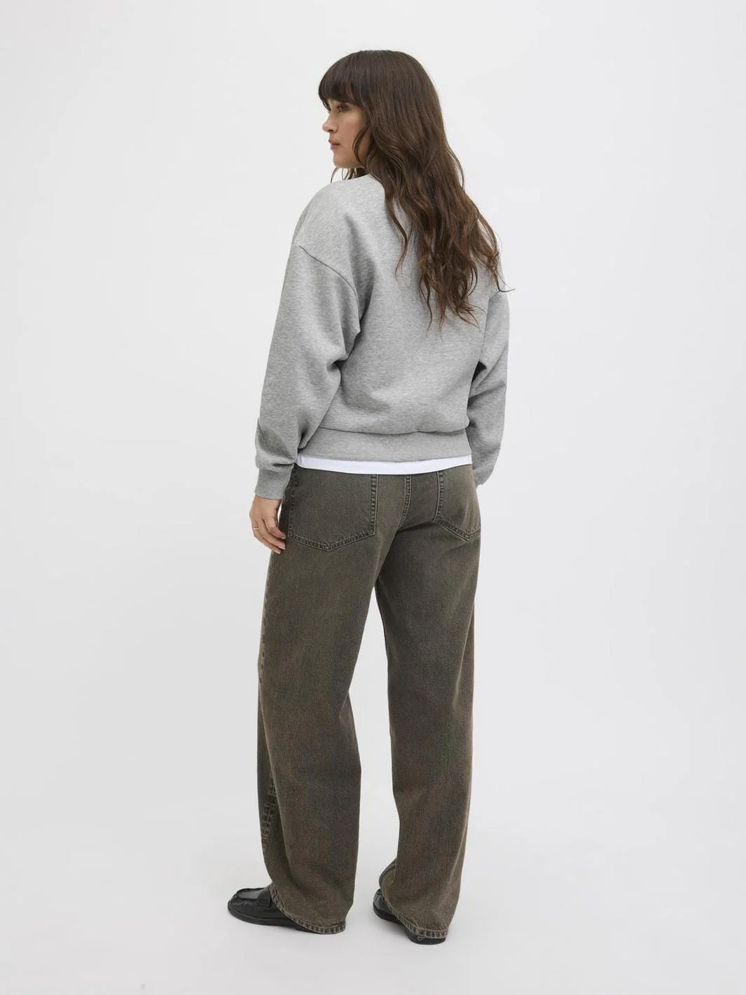 Jjxx - Jxmerle Rlx Short Ls Crew Swt Ln - 4808930 Light Grey Melange Saint Tropez - Image 3