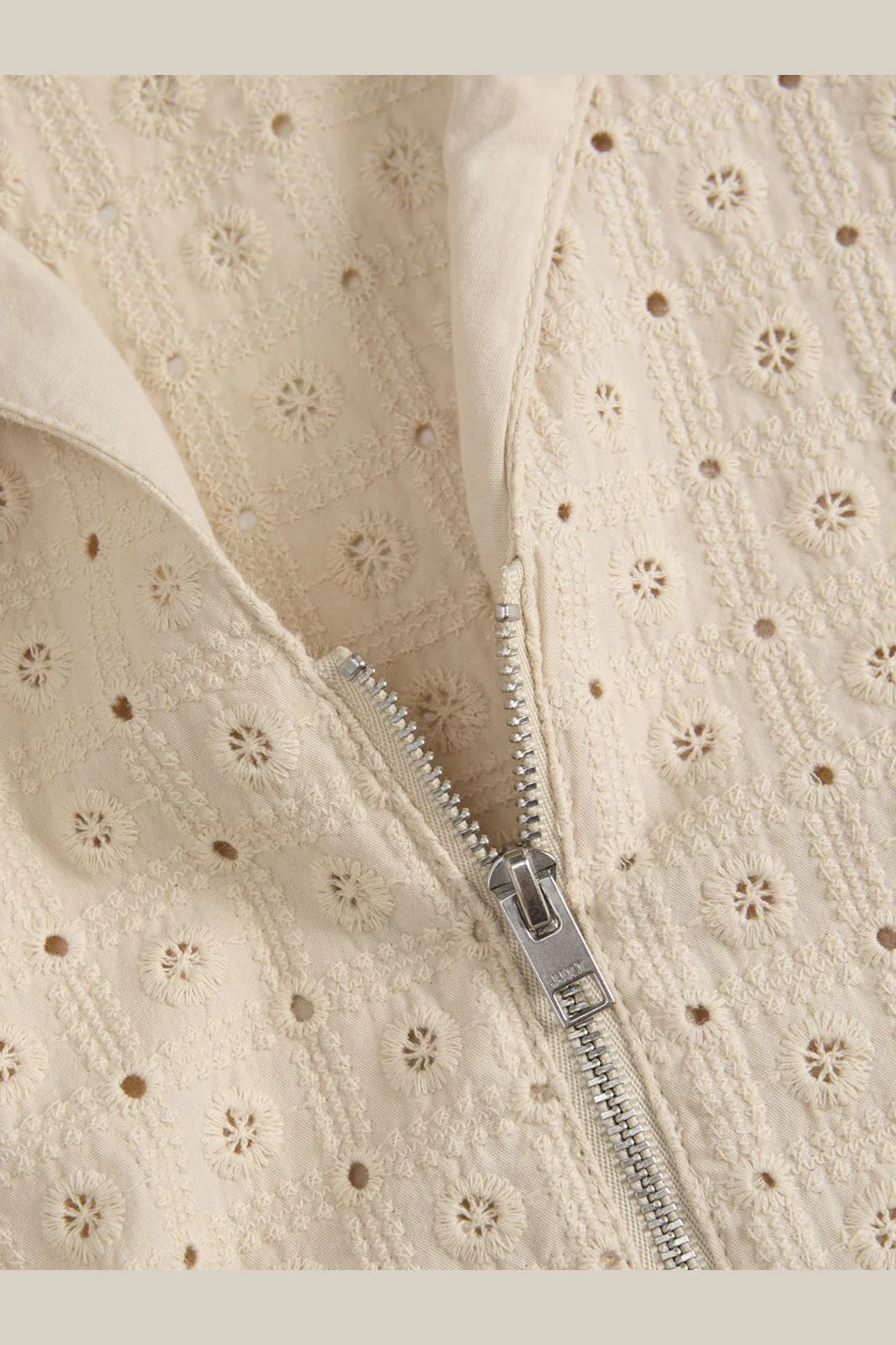 Jjxx - Jxselma Broderie Anglaise Zip Top - 4765359 Fog - Image 3