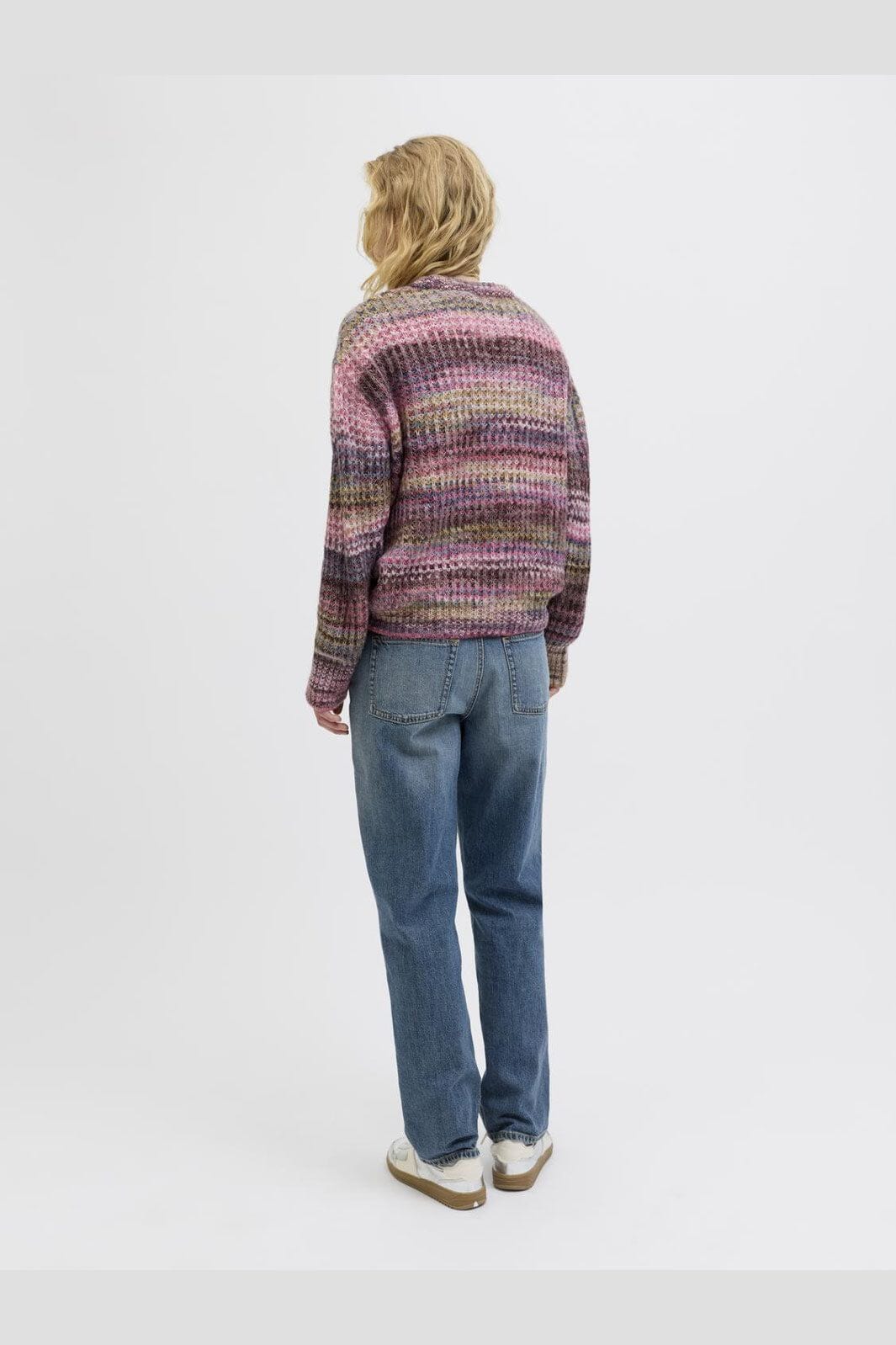 Jjxx - Jxsimone Space Dye Crew Neck Knit Sn - 4809111 Cabernet /Multi Space Dye - Image 5