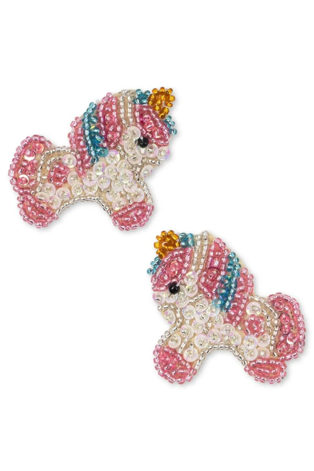 Konges Sløjd - 2 Pack Unicorn Beaded Hair Clips Ks103653 - Unicorn - Image 2