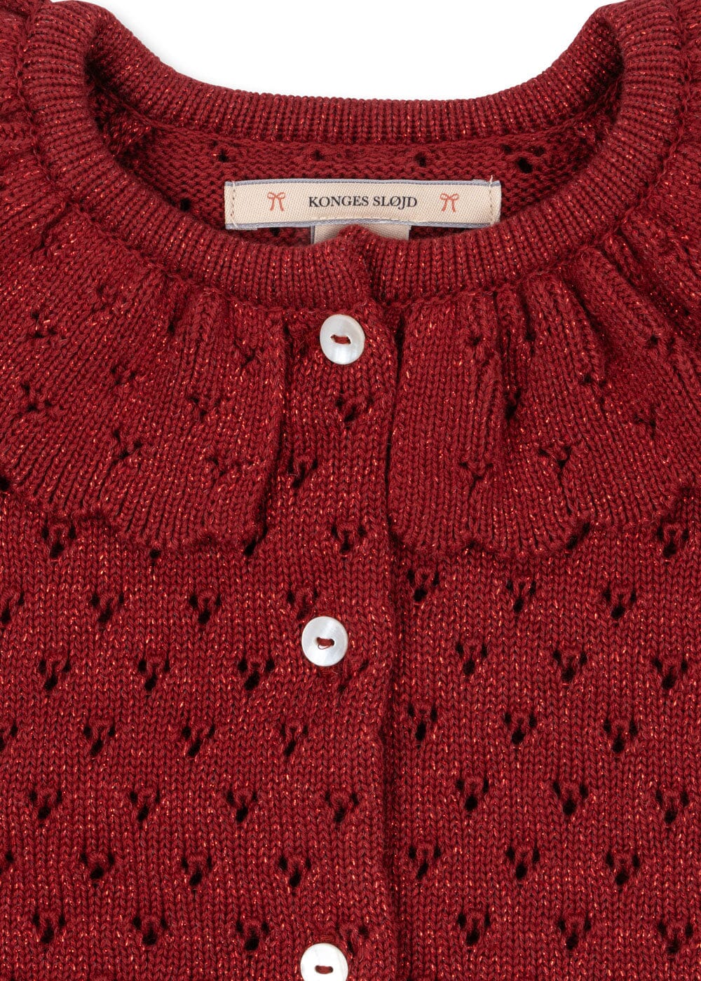 Konges Sløjd - Holiday Knit Cardigan Ks104314 - Red Dahlia - Image 2
