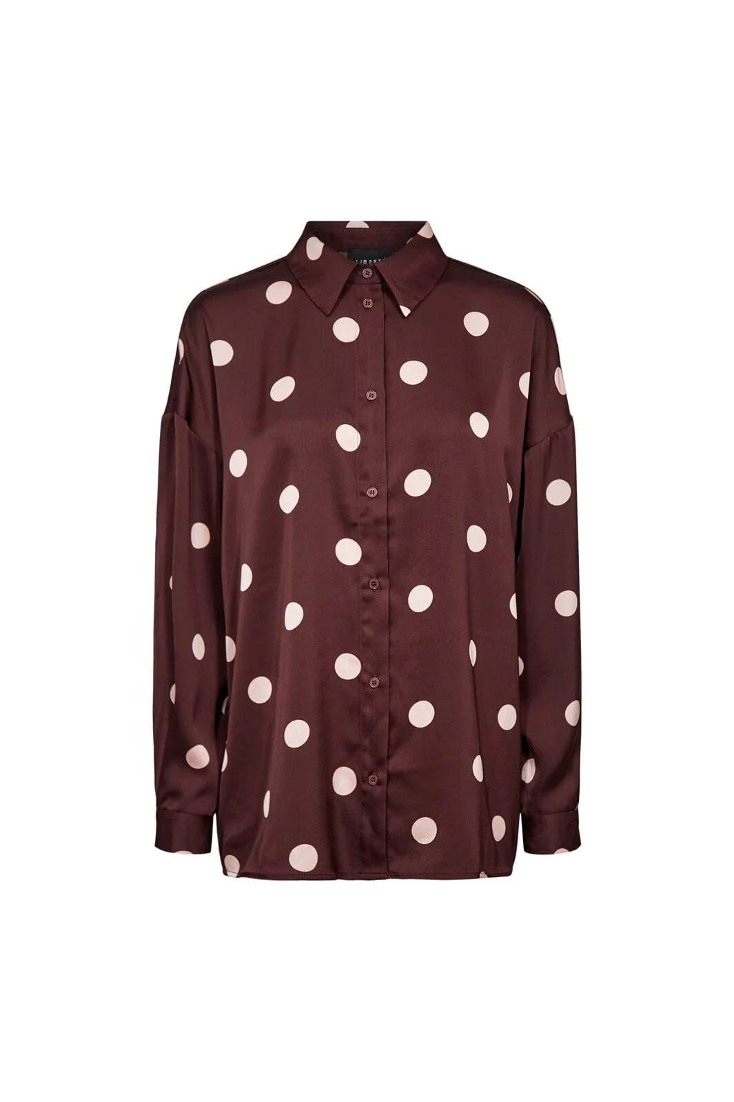 Liberte - Dotti Ls Shirt 22349 - Plum Rose Big Dot - Image 2