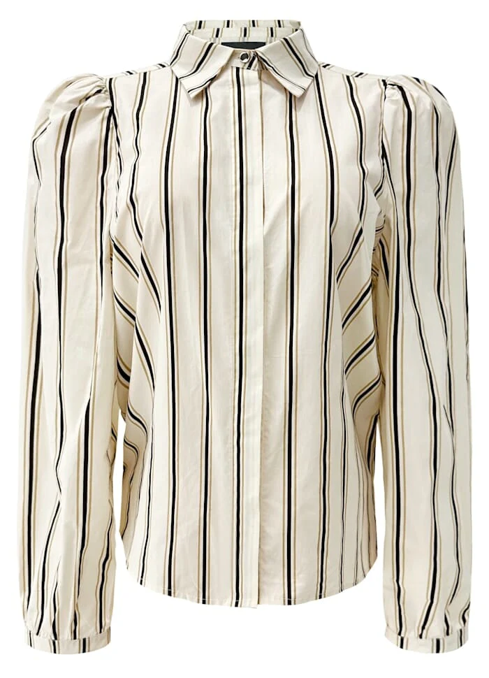 Liberte - Flora Ls Blouse 21598 - Ivory Black Stripe - Image 2