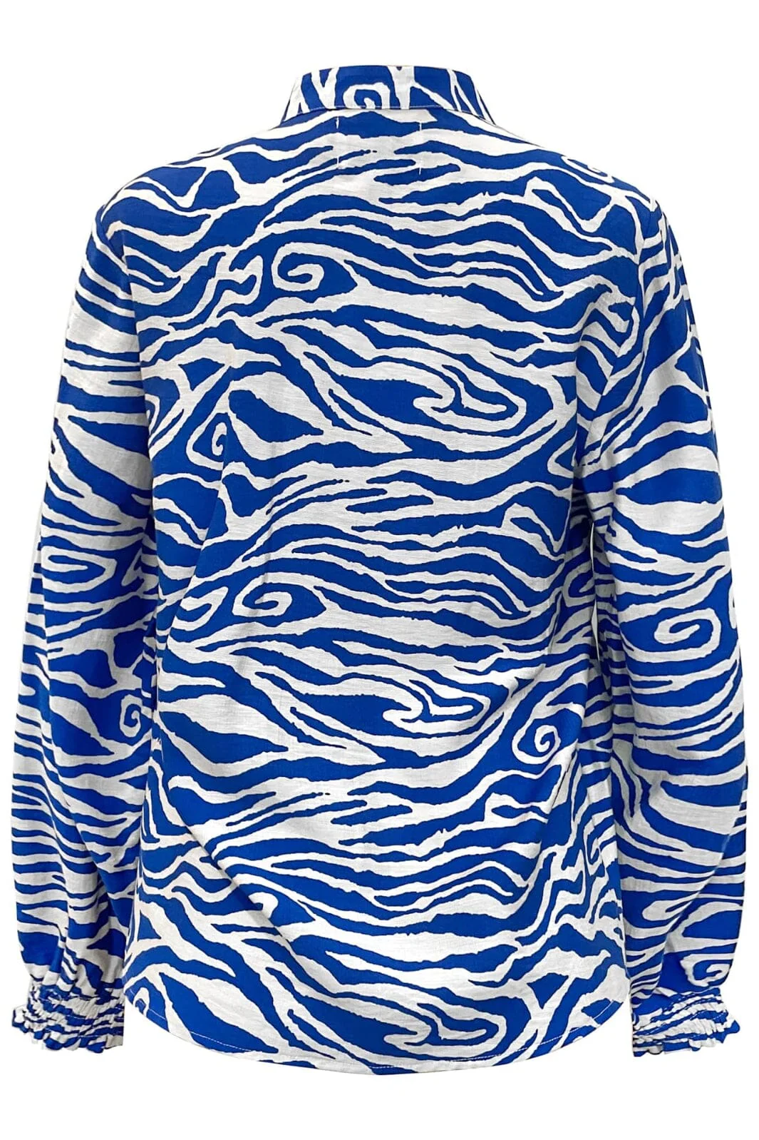 Liberte - Mag-Ls-Vneck-Shirt 22054 - Cobolt Zebra - Image 4