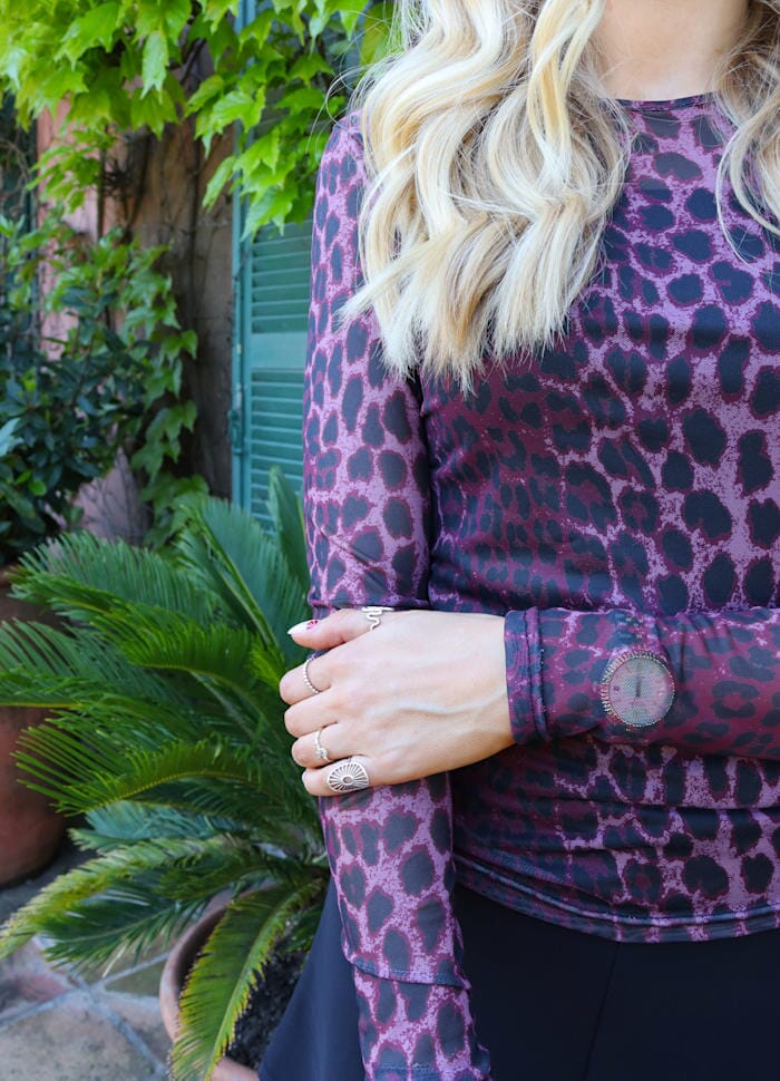 Liberte - Mesh-Ls-Tshirt 22065 - Bordeaux Lux Leo - Image 3