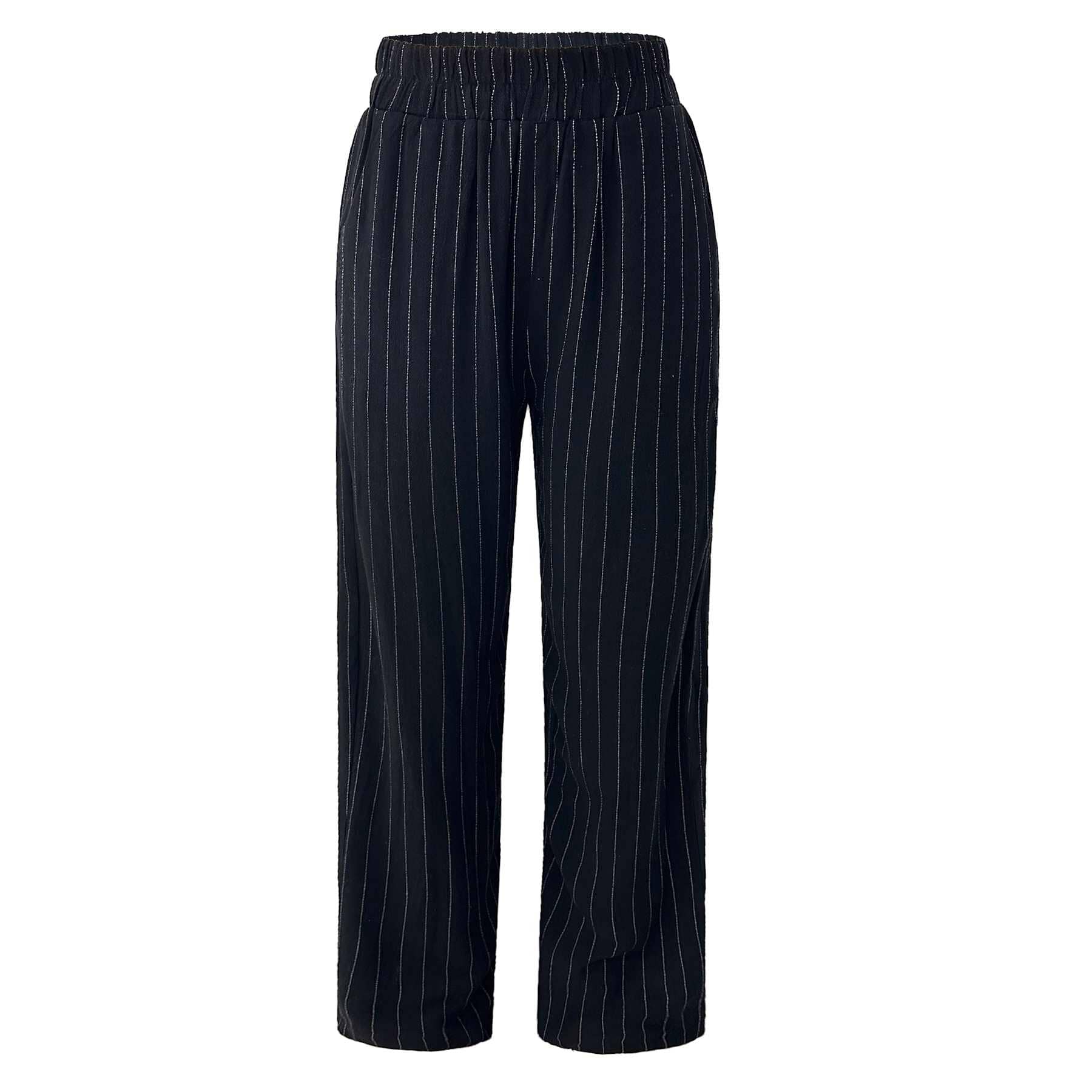 Liberte - Neo Pants 22199 - Black Pinstripe - Image 3