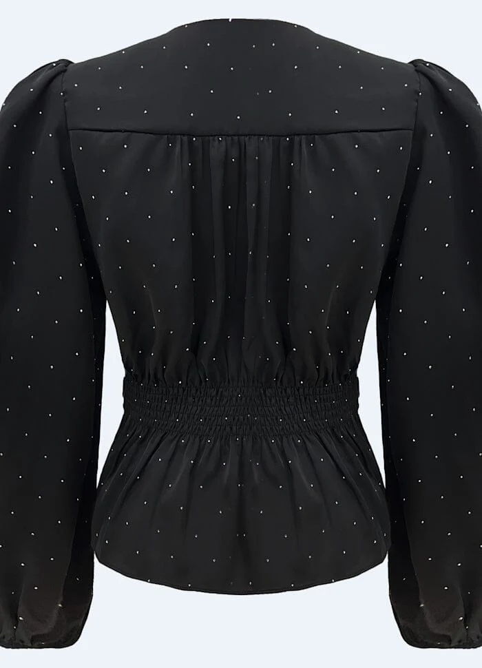 Liberte - Tiki Ls Twist Blouse 22120 - Black Diamond - Image 6