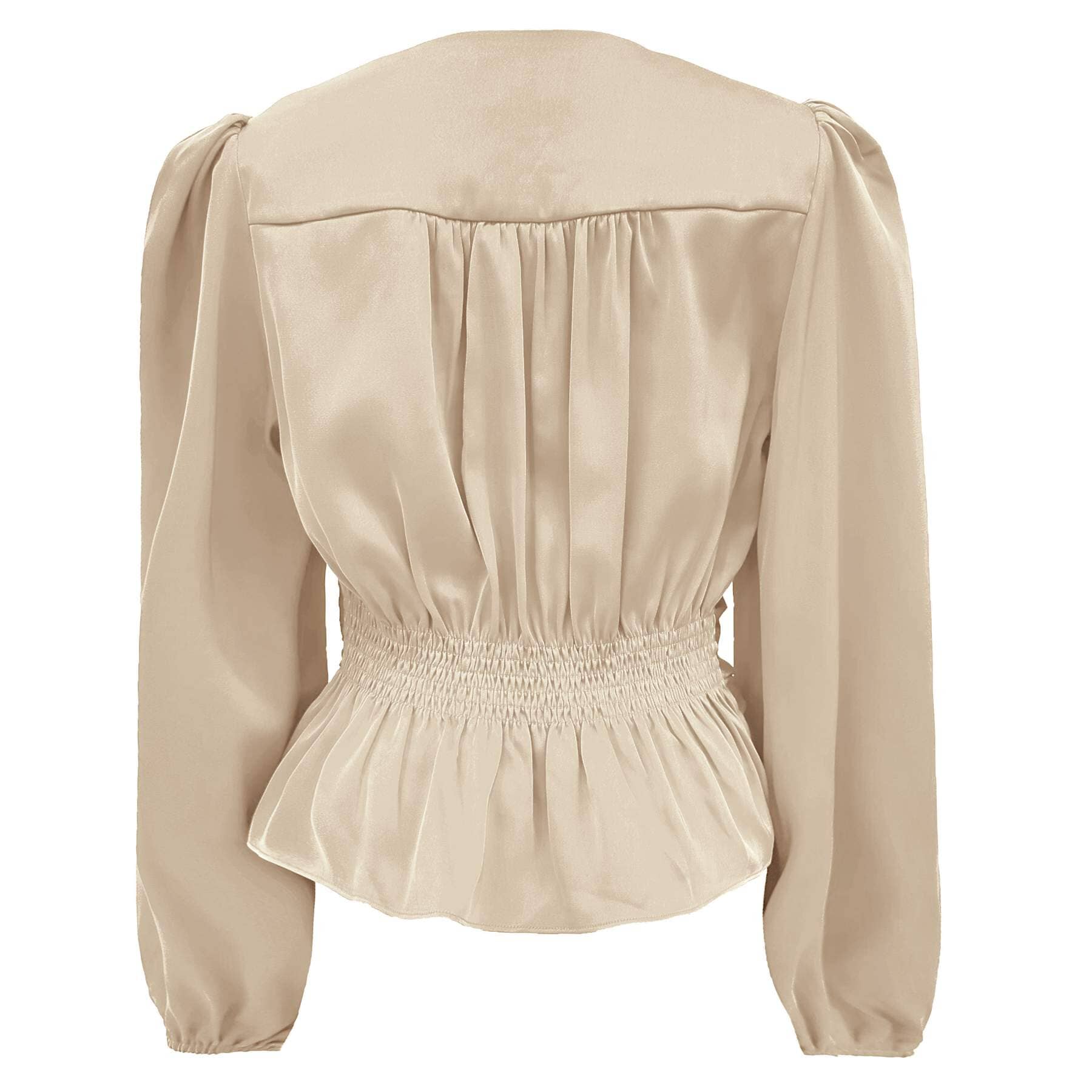 Liberte - Tiki Ls Twist Blouse 22120 - Champagne - Image 4
