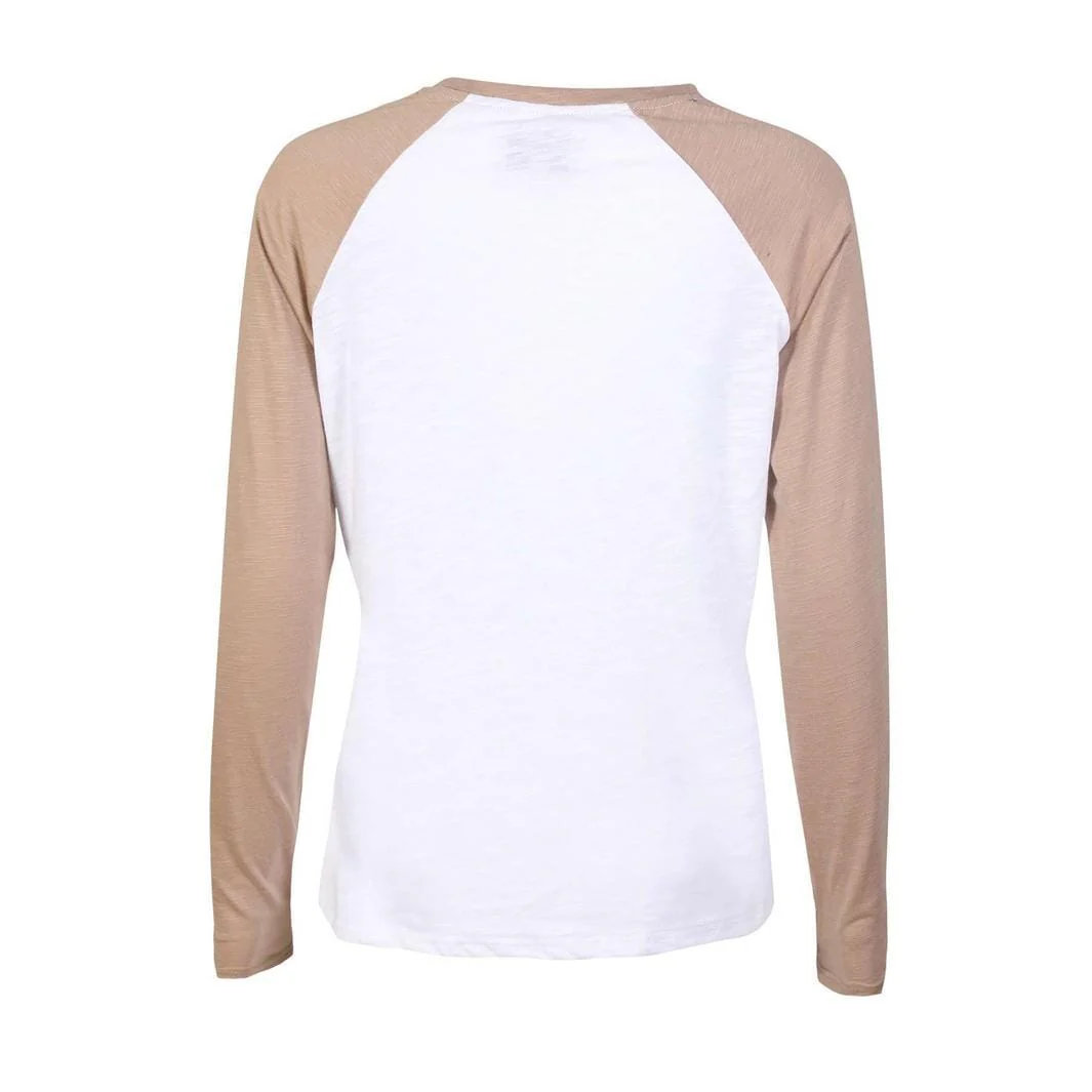 Liberte - Ulla-Ls-Raglan-Tshirt 22161 - Sand White - Image 2