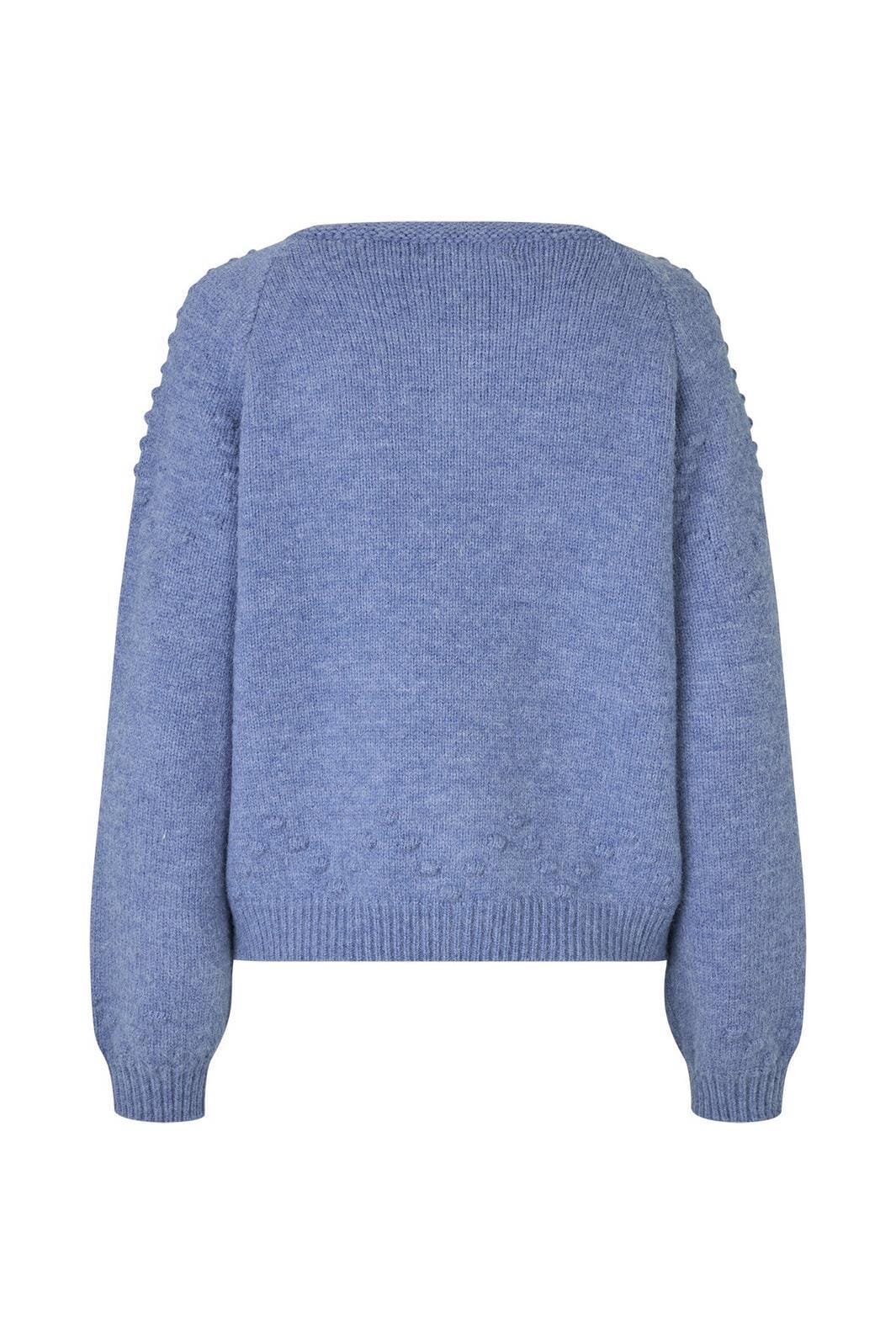 Lollys Laundry - Gracelynnll Knit Cardigan Ls25497-5020 - Blue Melange - Image 3