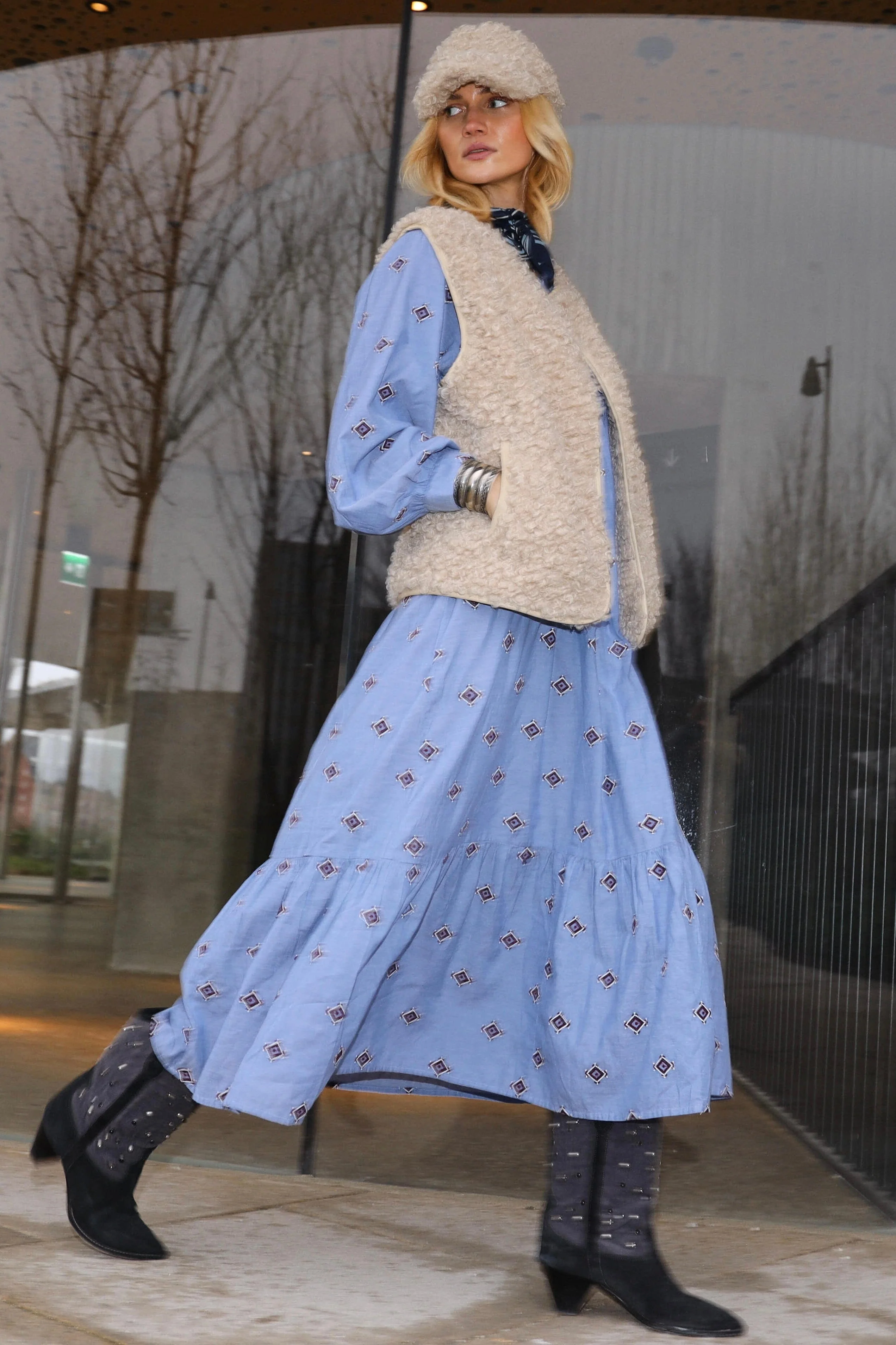 Lollys Laundry - Latourll Maxi Dress Ls25435-3007 - 22 Light Blue - Image 5
