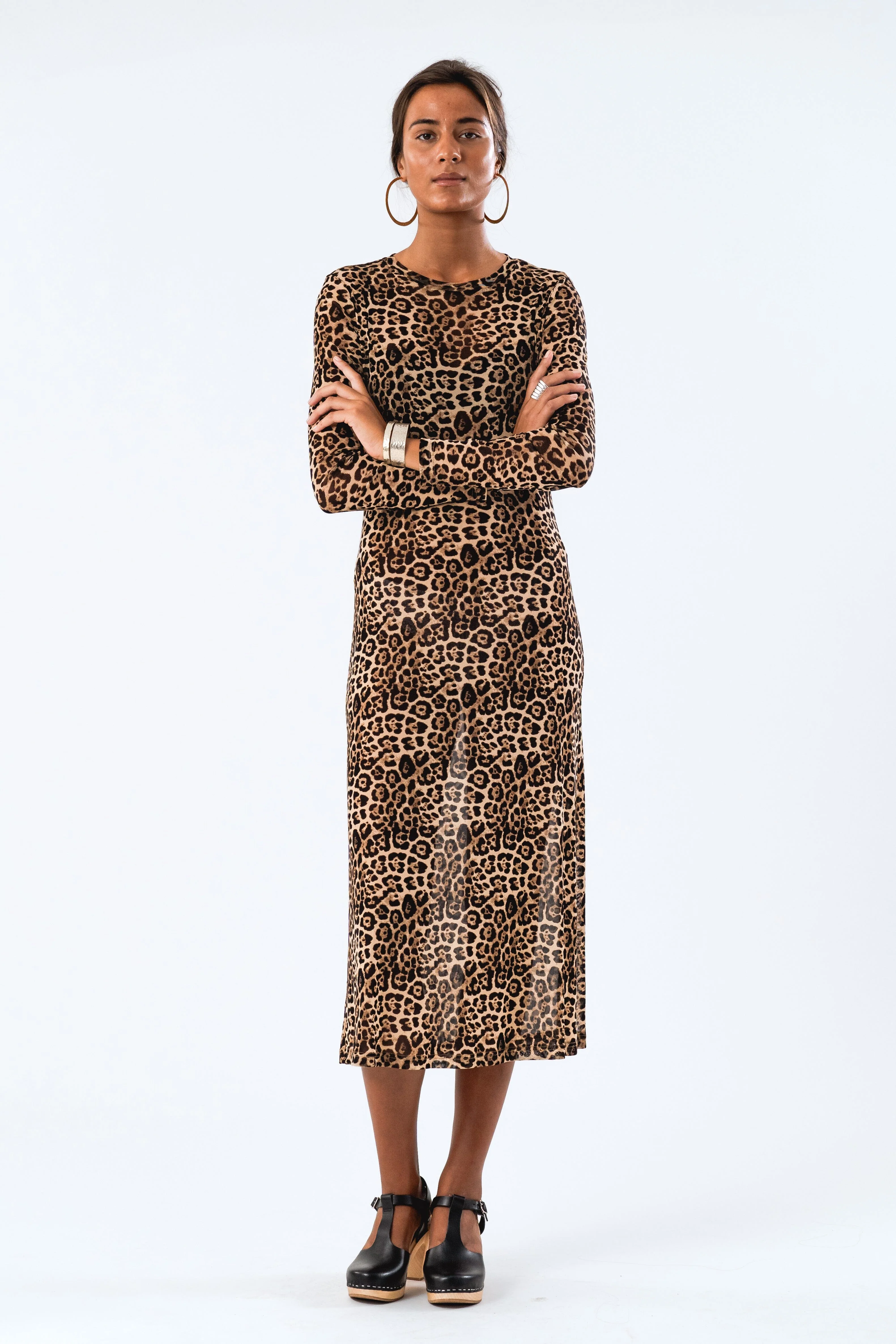 Lollys Laundry - Loganll Maxi Dress Ls - 72 Leopard Print - Image 4