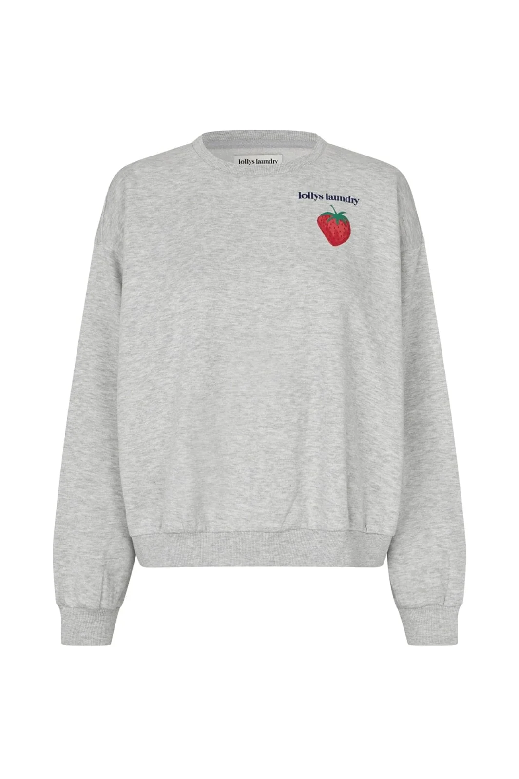 Lollys Laundry - Sydneyll Strawberry Sweatshirt Ls 26124-1080 - 13 - Light Grey Melange - Image 2
