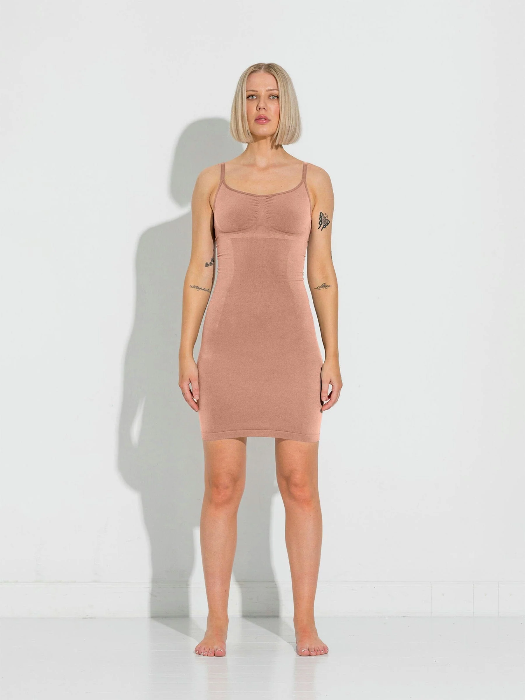Lykkeland Ateliér - Second Skin Slip Dress - Tan - Image 2
