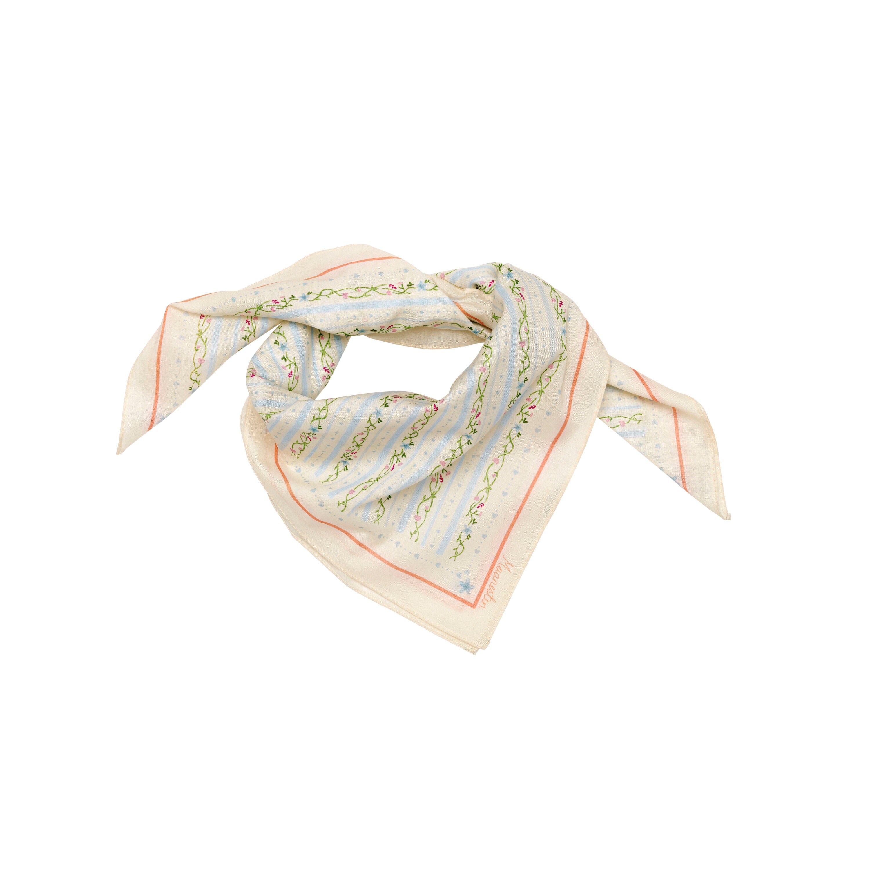 Maanesten - Alina Scarf Summer Stripes Blue - 4211 - Image 2