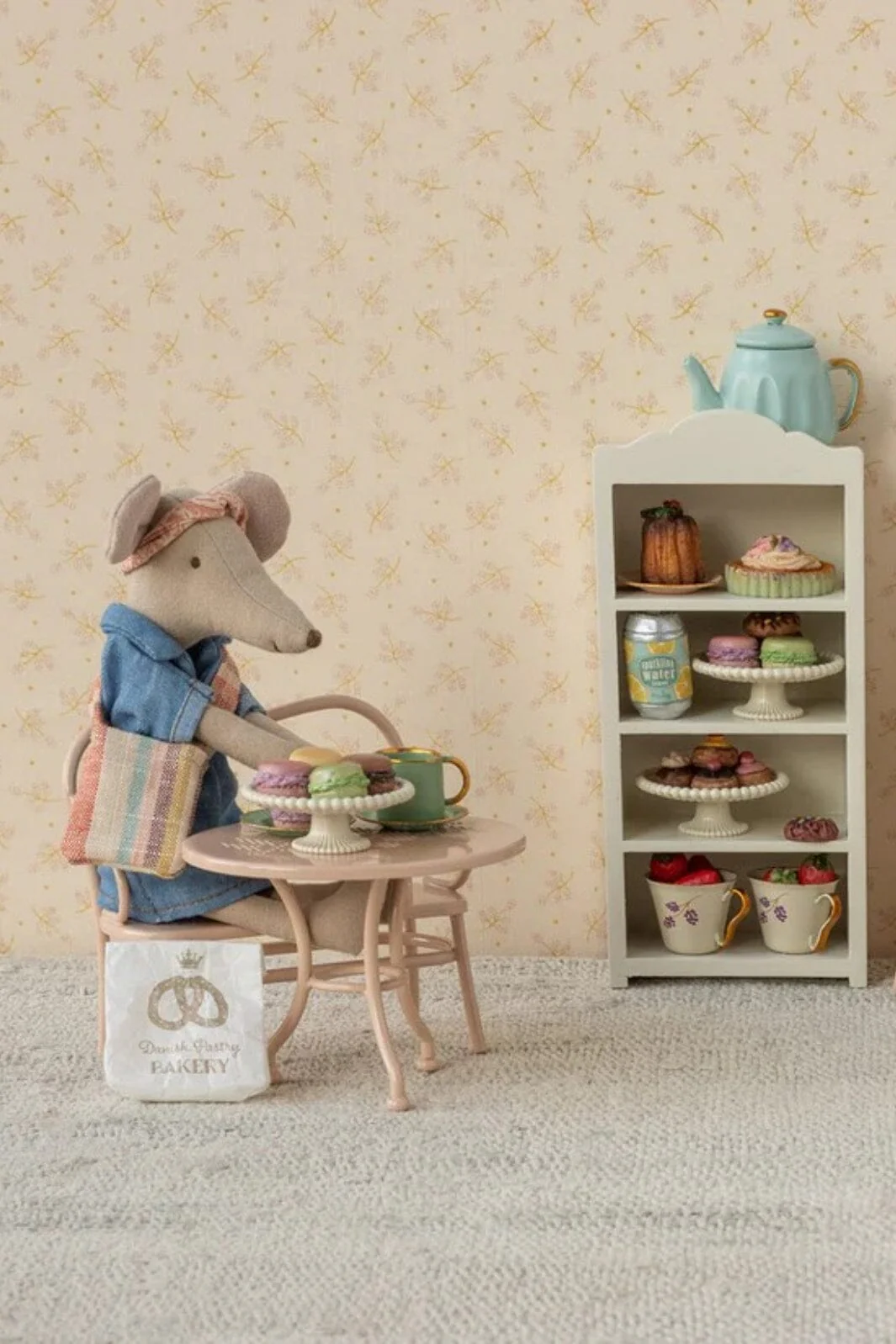 Maileg - Cafésæt, Mus, Stor - Lyserød - Mouse Furniture - Image 2