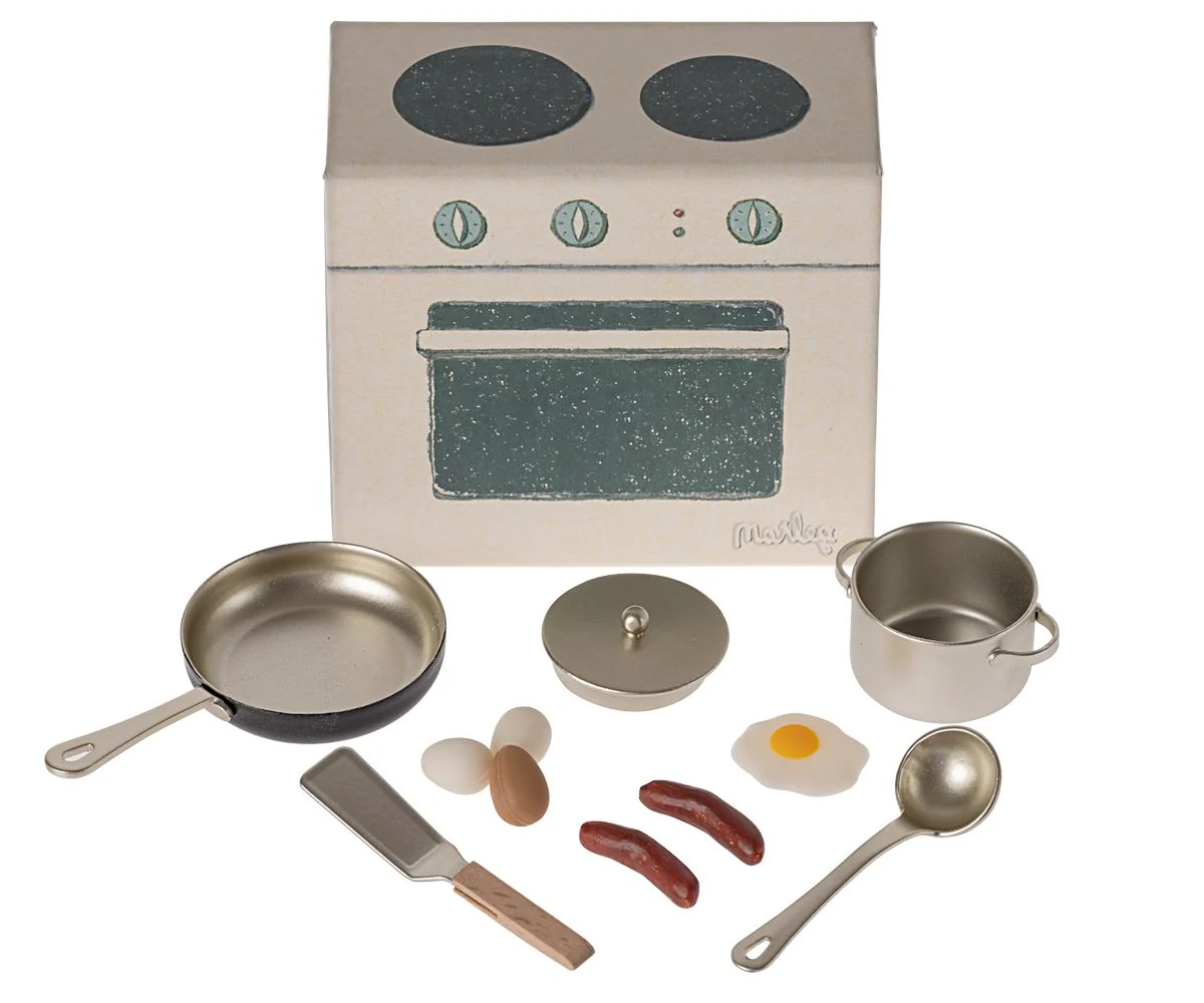 Maileg - Cooking Set, Mouse - Mouse Furniture - Image 4