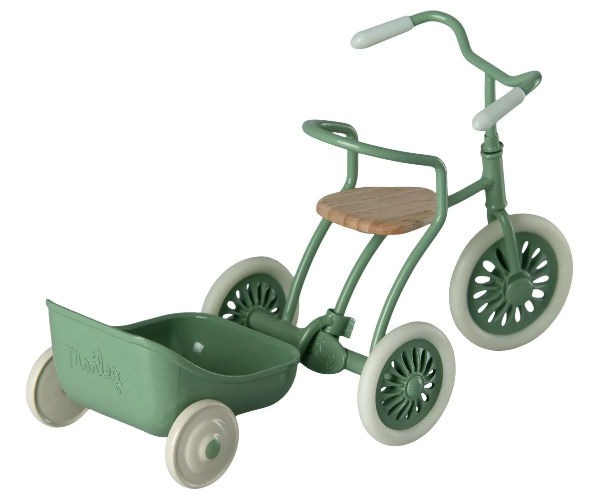 Maileg - Vogn Til Cykel, Mus, Grøn 11-4106-01 - Image 2
