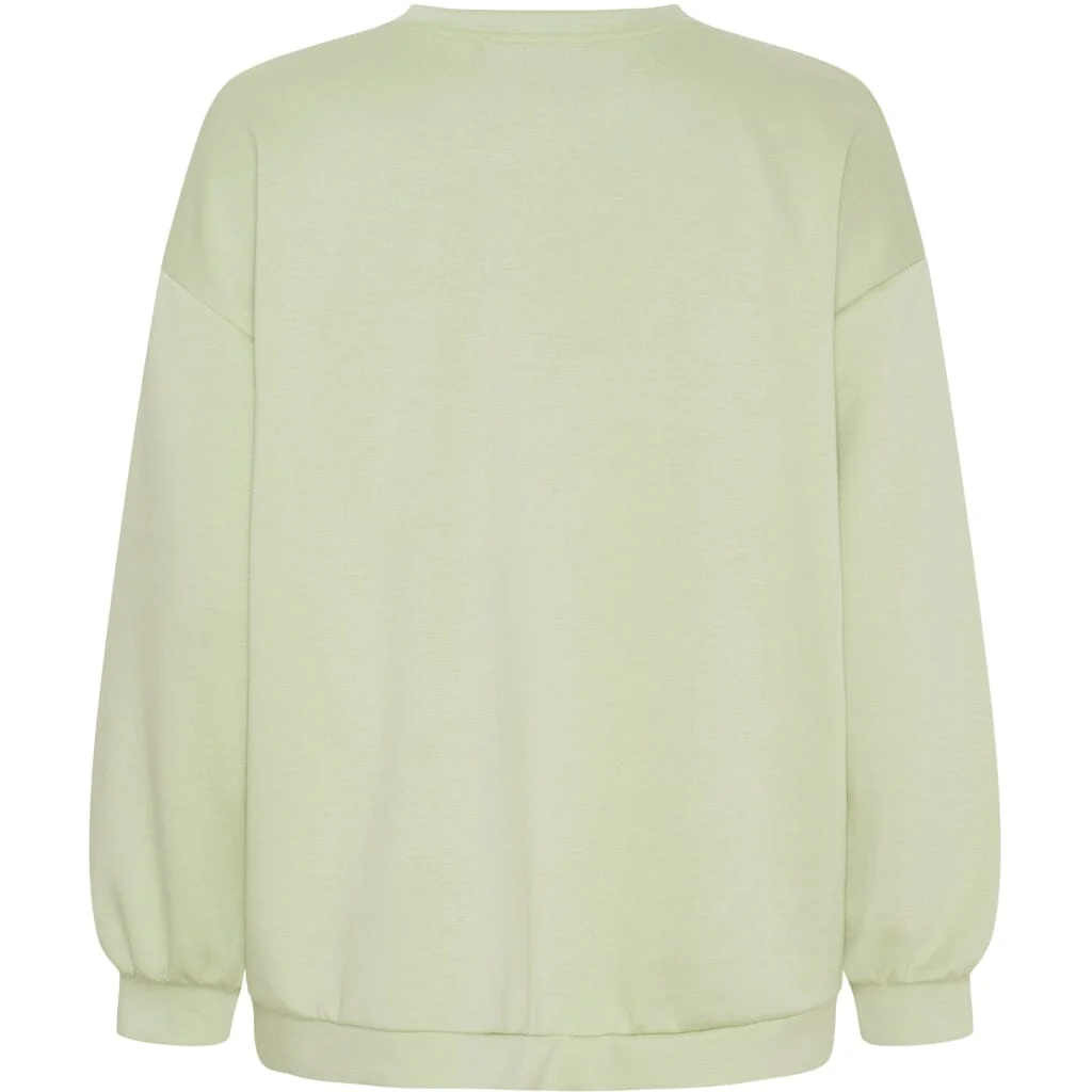 Marta Du Chateau - Mdchibiscus Sweatshirt 22659 - Green/Offwhite - Image 2