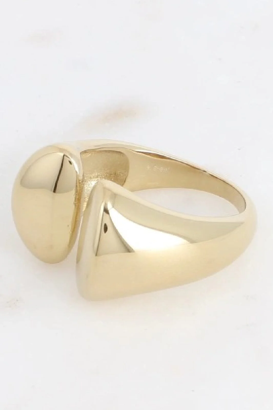 Mellow Moon - Colton ring round BS1817J0500 - Forgyldt