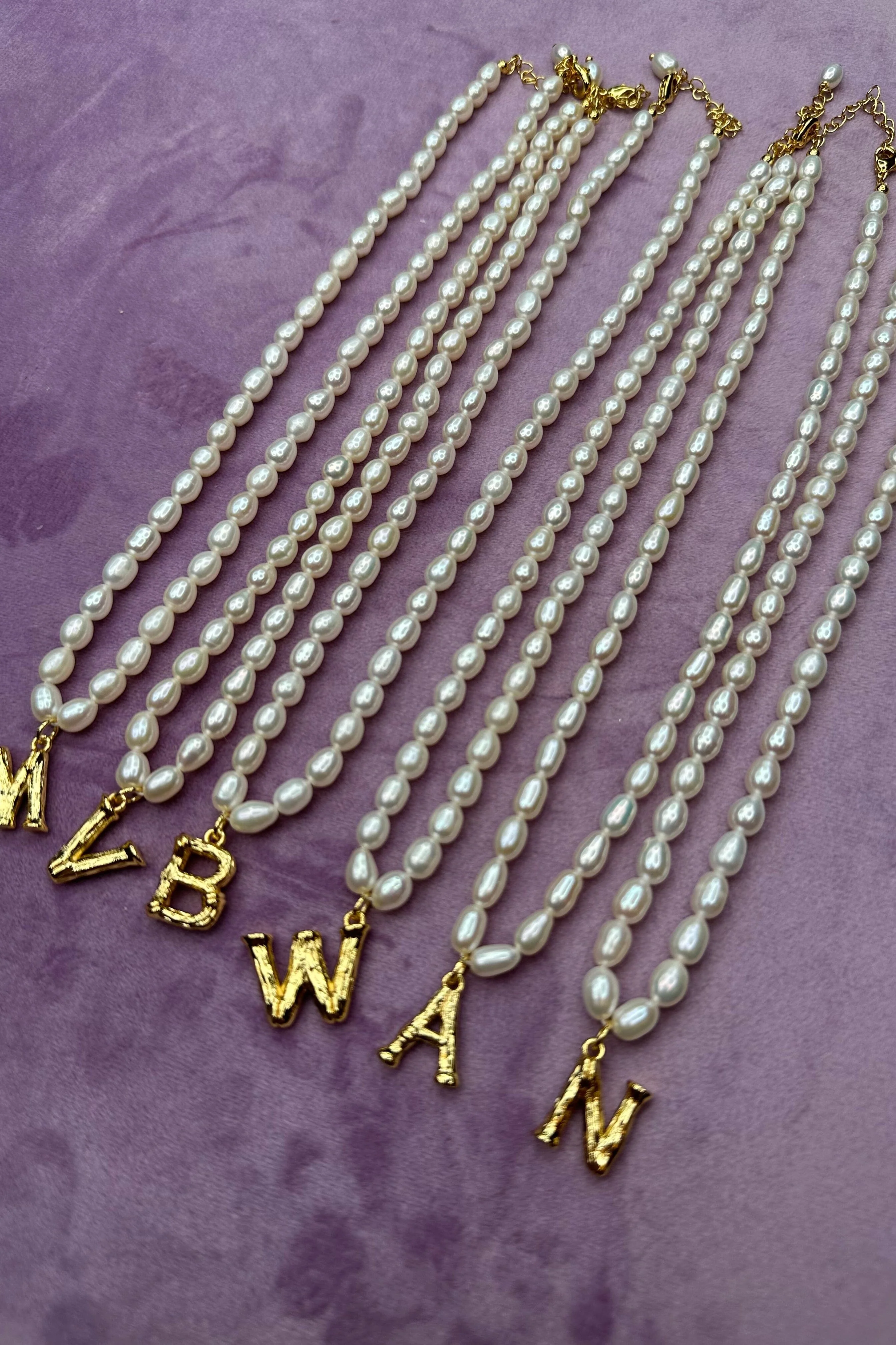 Mellow Moon - Lilli Letter Necklace - Pearl - Image 11