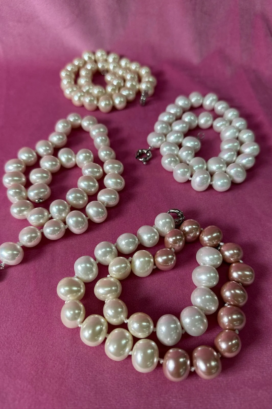 Mellow Moon - Pearl Necklace N1612 - Pink - Image 4