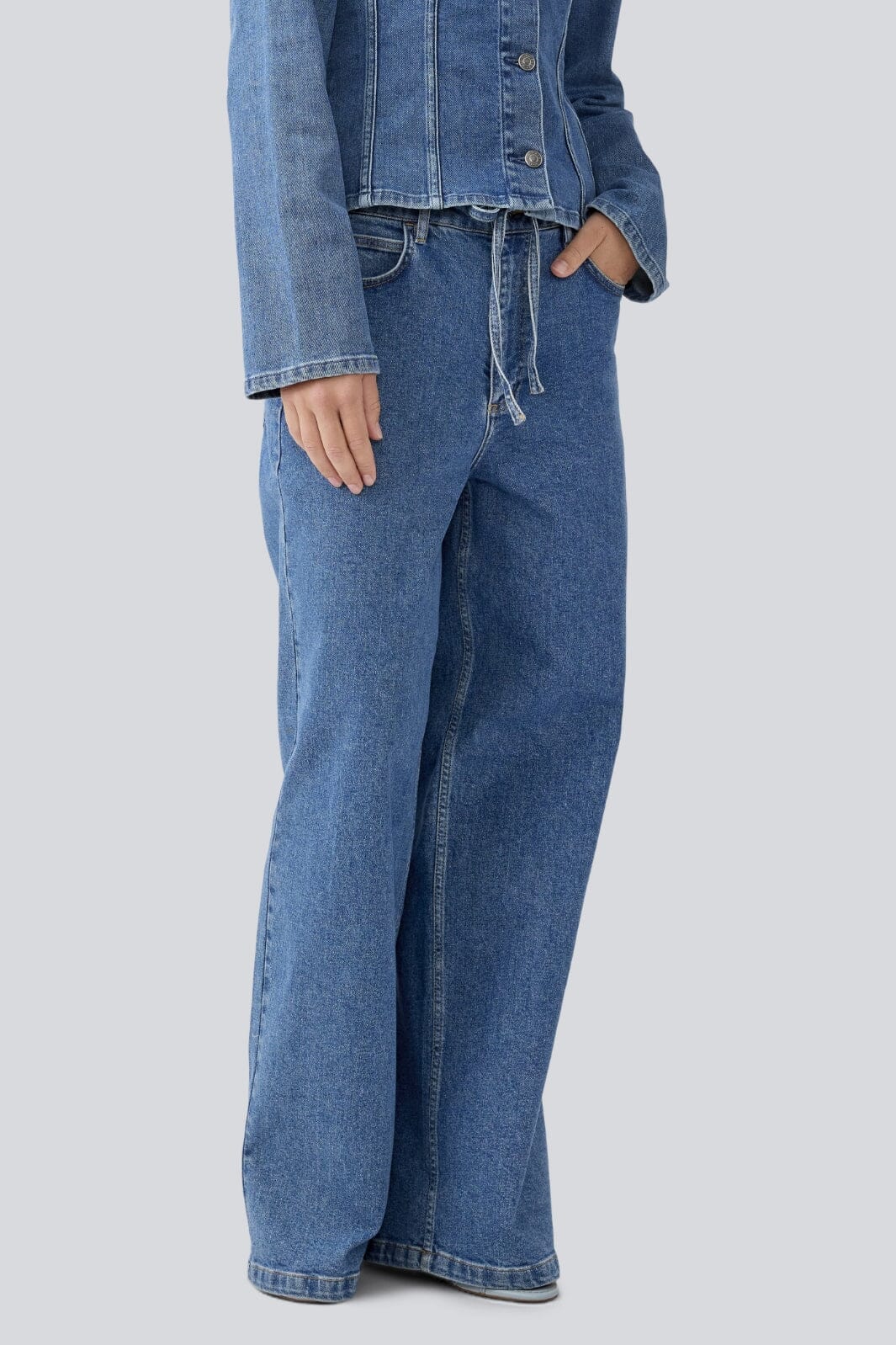Modström - Isoldemd Solid Pants 57969 - 10916 - Distressed Blue - Image 3