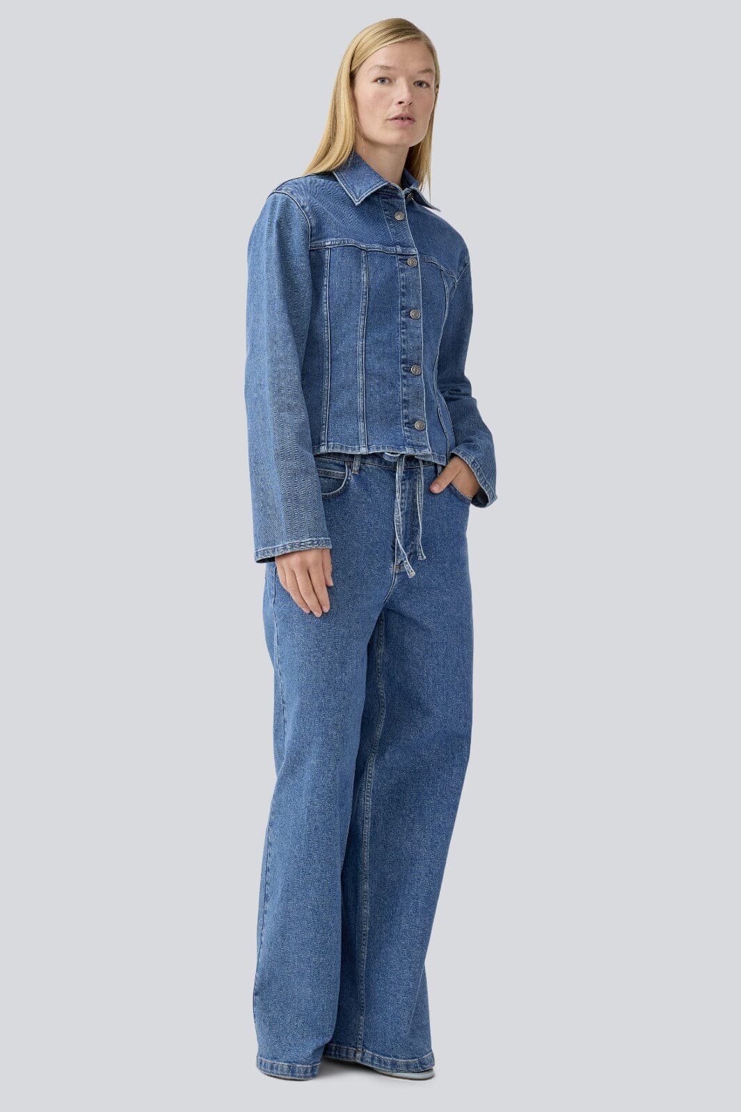 Modström - Isoldemd Solid Pants 57969 - 10916 - Distressed Blue - Image 6