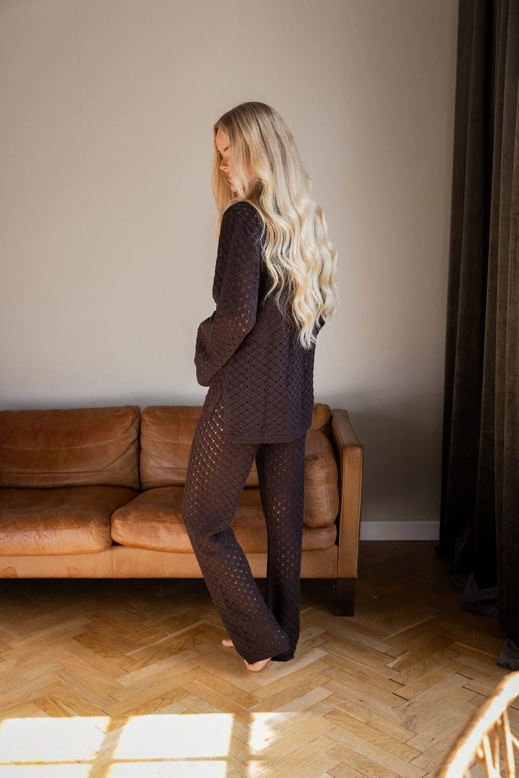 Molly&My x Julie Elgaard - Elina Knit Blouse 167102 - 676 - Dark Brown - Image 4
