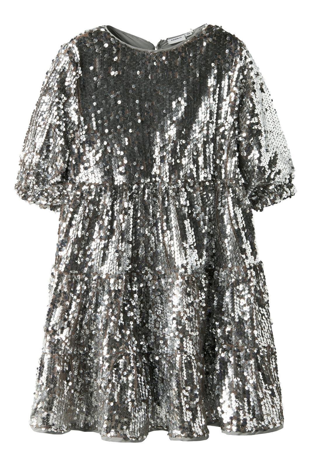 Name It - Nkfriscing 3/4 Sl Dress - 4874447 Silver - Image 5
