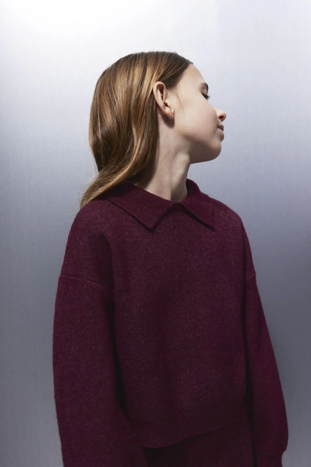 Name It - Nkfsonia Ls Polo Knit - 4889774 Burgundy - Image 3