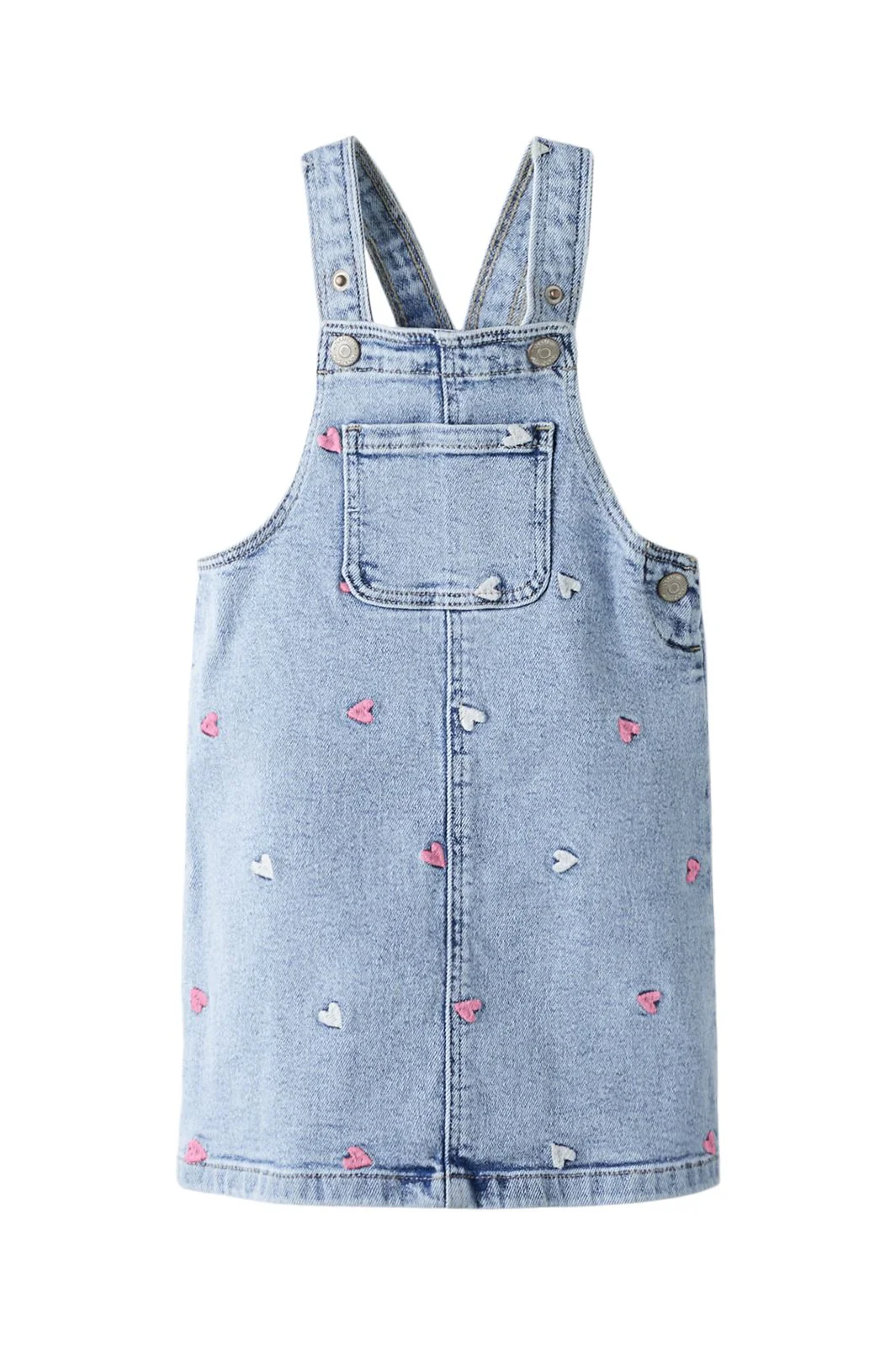 Name It - Nmfelina Emb Spencer 2633-Fr T - 4893774 Light Blue Bleached Denim