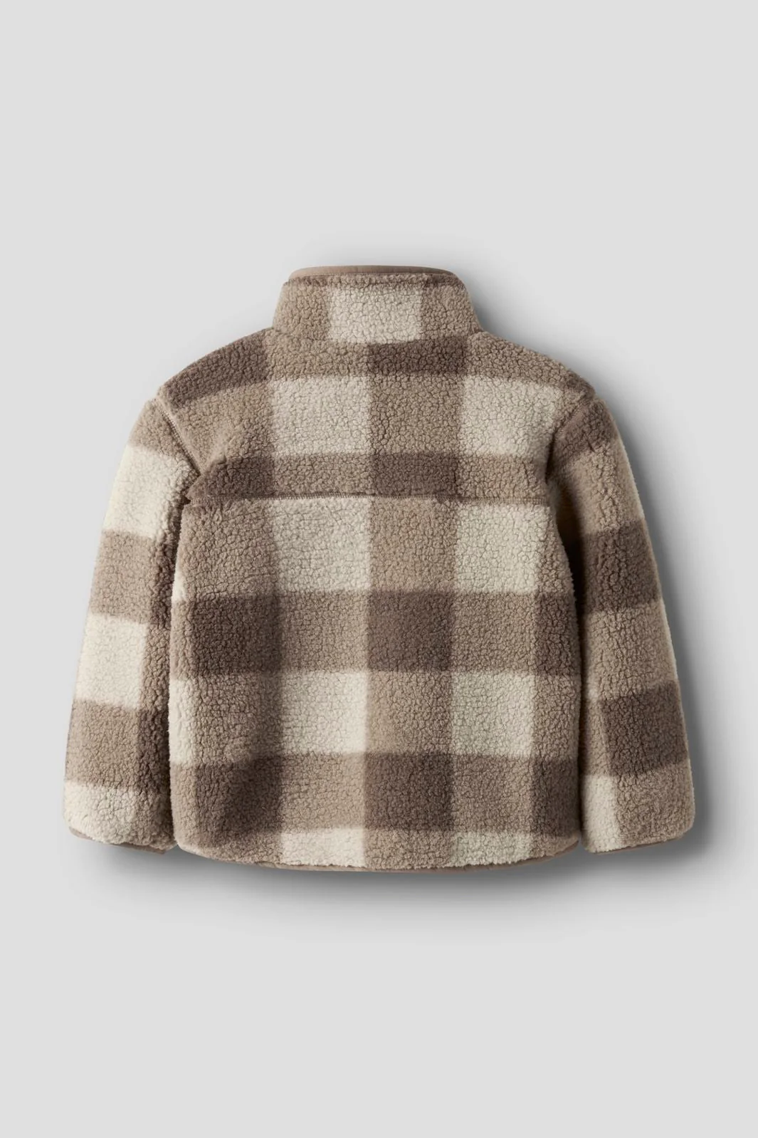 Name It - Nmmmonico Sherpa Jacket Check - 4893826 Fossil - Image 5