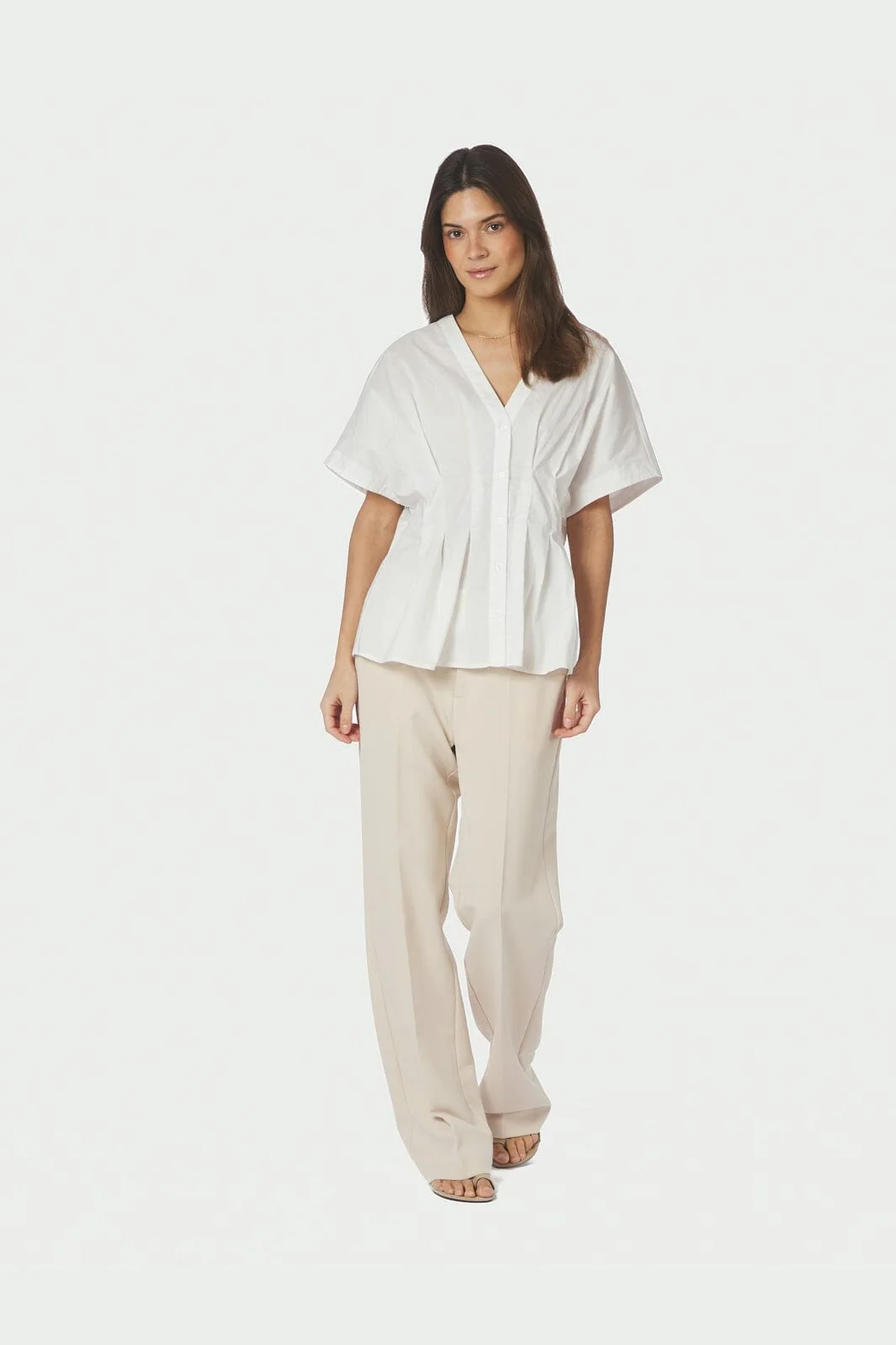 Neo Noir - Adamma Poplin Blouse 169004 - 120 - White - Image 5