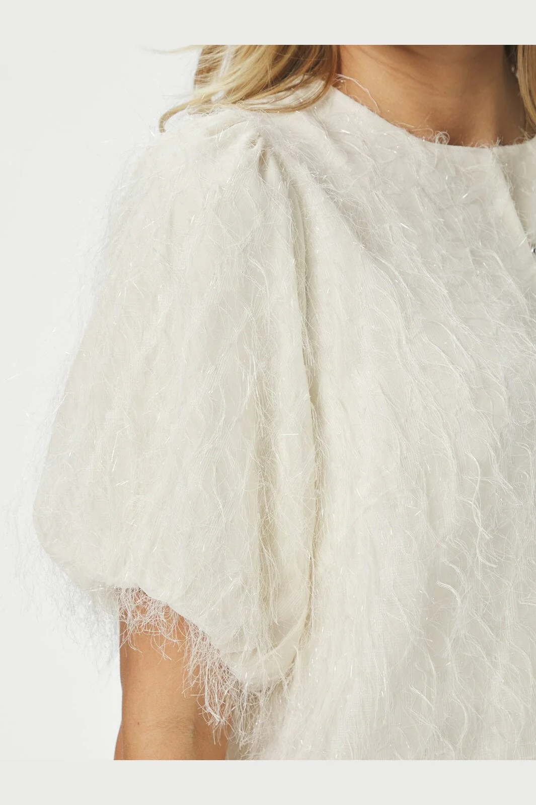 Neo Noir - Aisa Frilly Blouse 167582 - 122 - Creme - Image 8