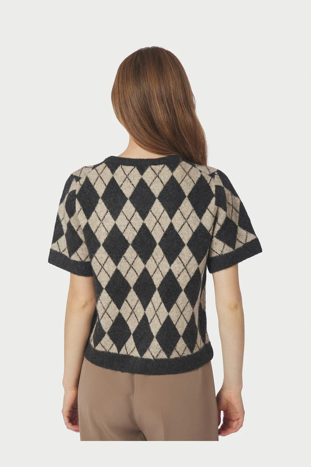 Neo Noir - Allestar Check Knit Cardigan 165729 - 123 - Beige - Image 6