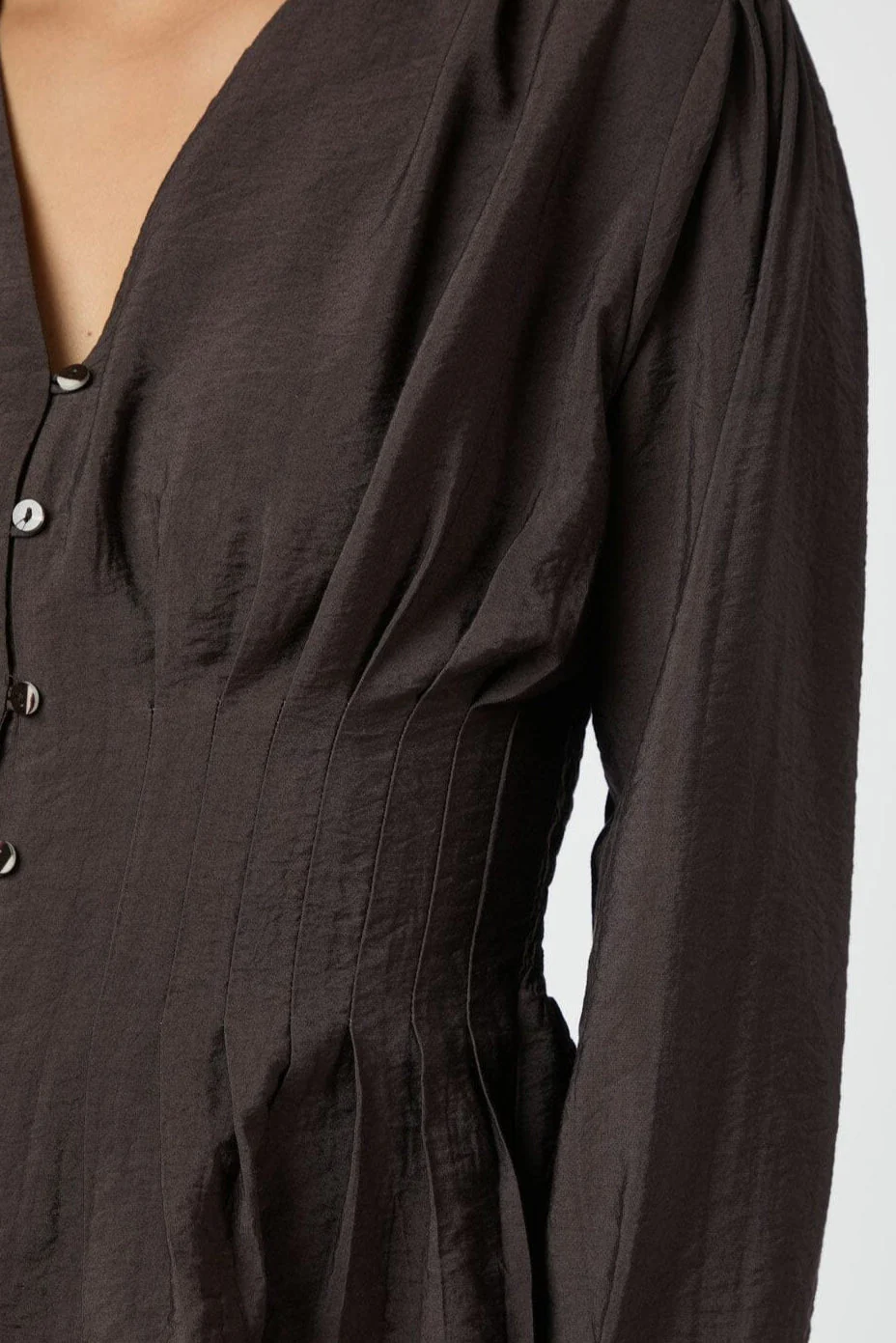 Neo Noir - Alsie Blouse 166655 - 676 - Dark Brown - Image 4