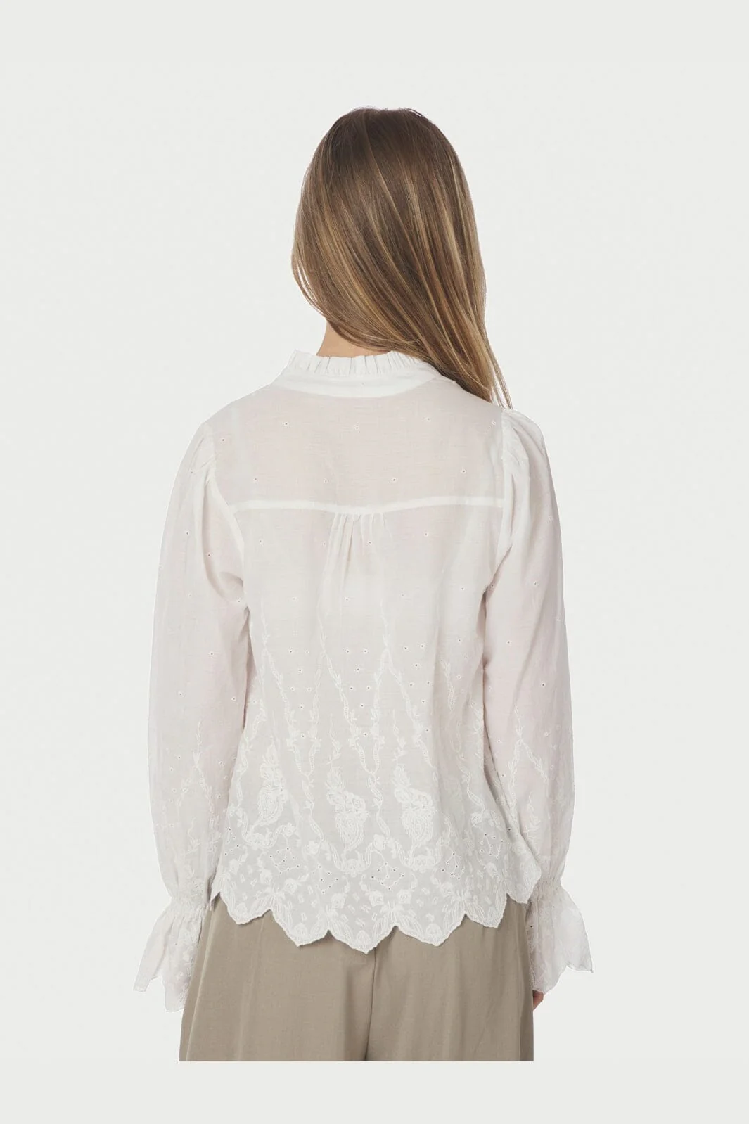 Neo Noir - Amara Delicate Emb Blouse 166708 - 120 - White - Image 4