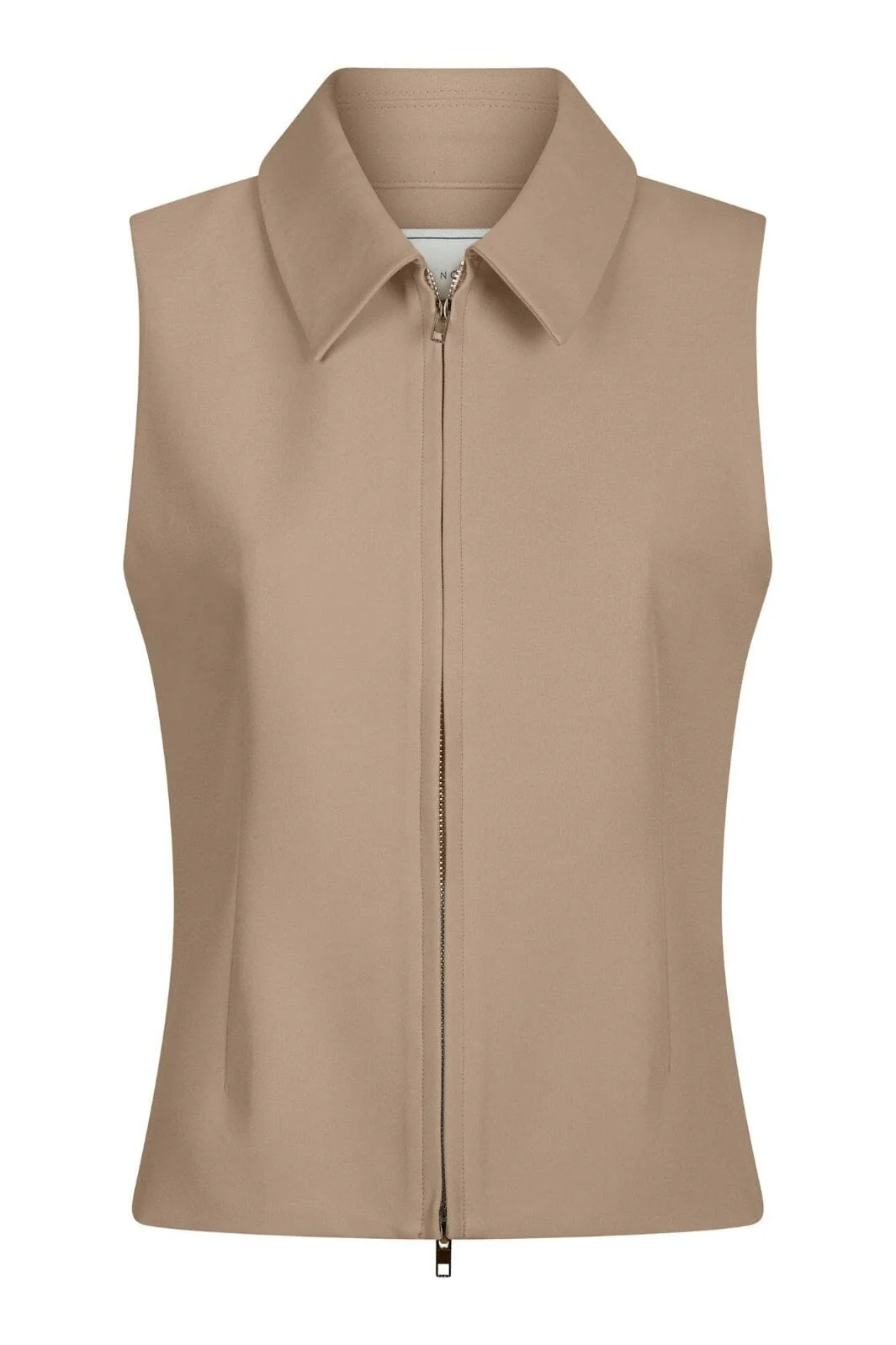 Neo Noir - Annabella Structure Waistcoat 165355 - 811 - Dark Taupe - Image 2
