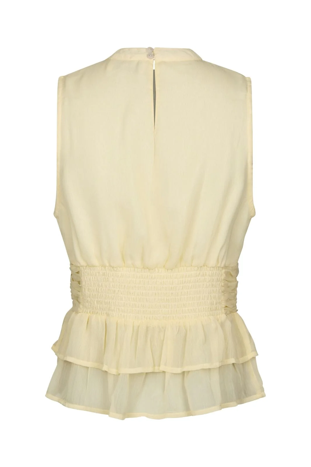 Neo Noir - Ansol Solid Chiffon Top 166671 - 191 - Light Yellow - Image 3