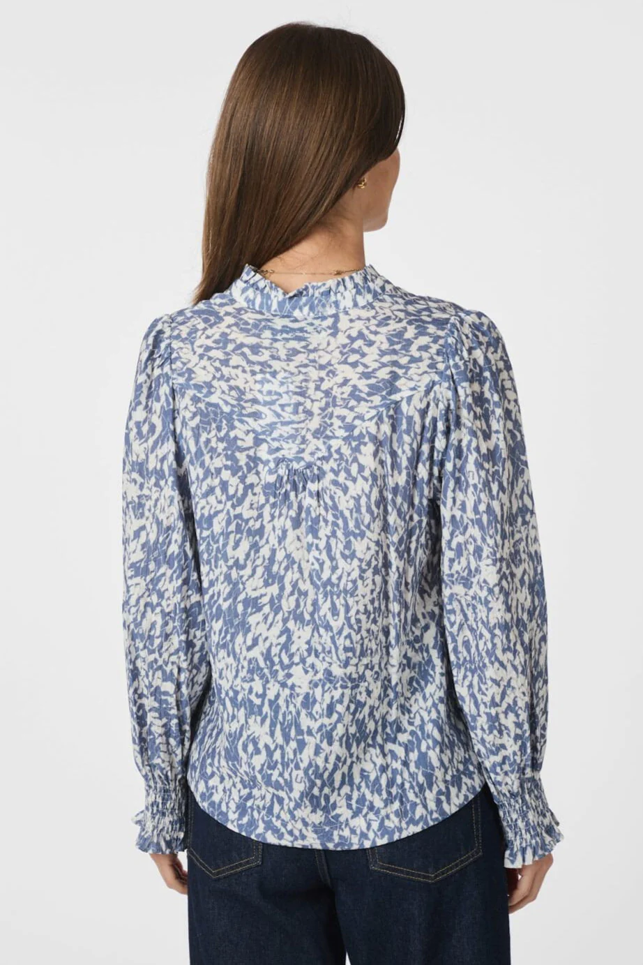 Neo Noir - Astrida Fracture Blouse 166406 - 142 - Dusty Blue - Image 5